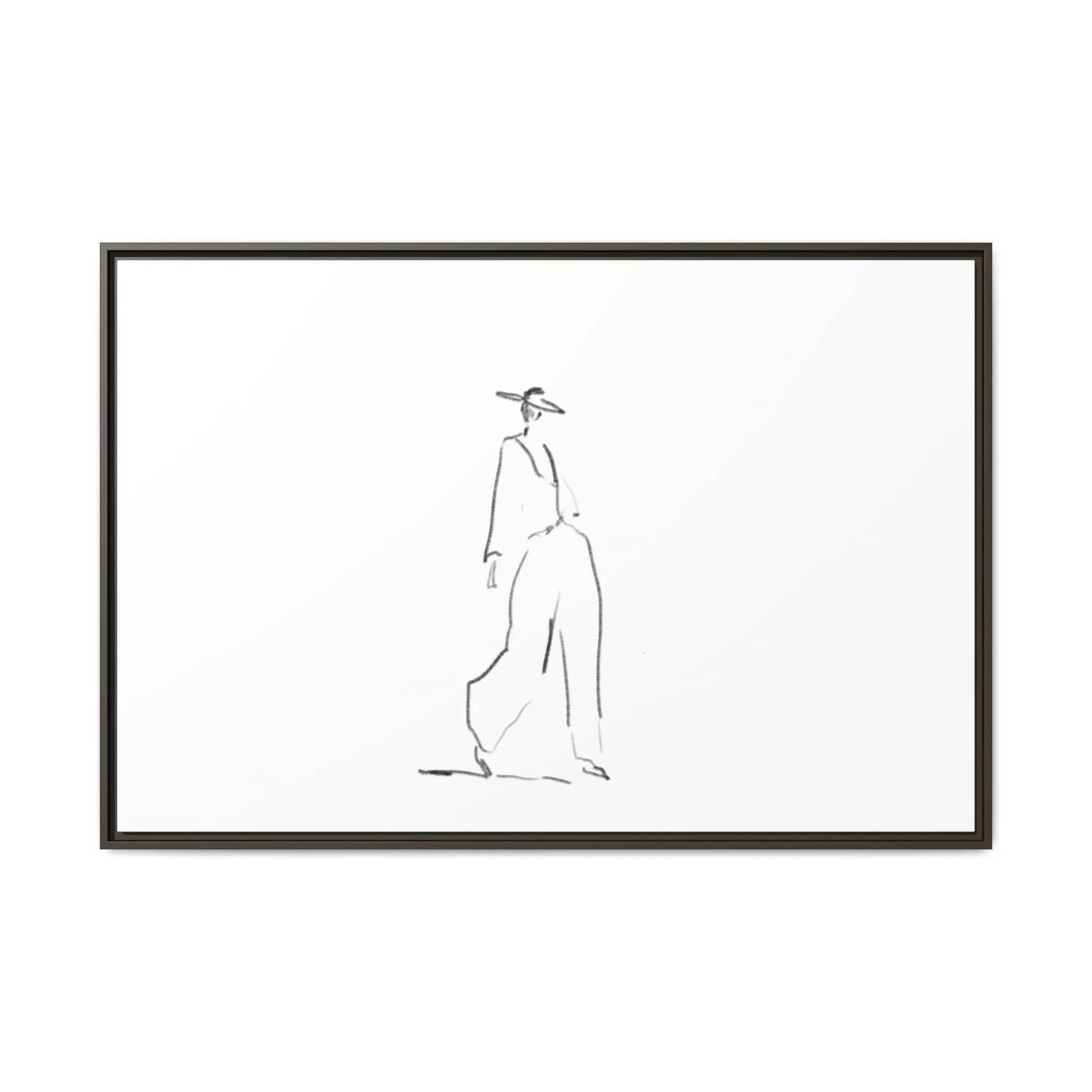 Chic Fashion Illustration Canvas Print - Framed Art Decor