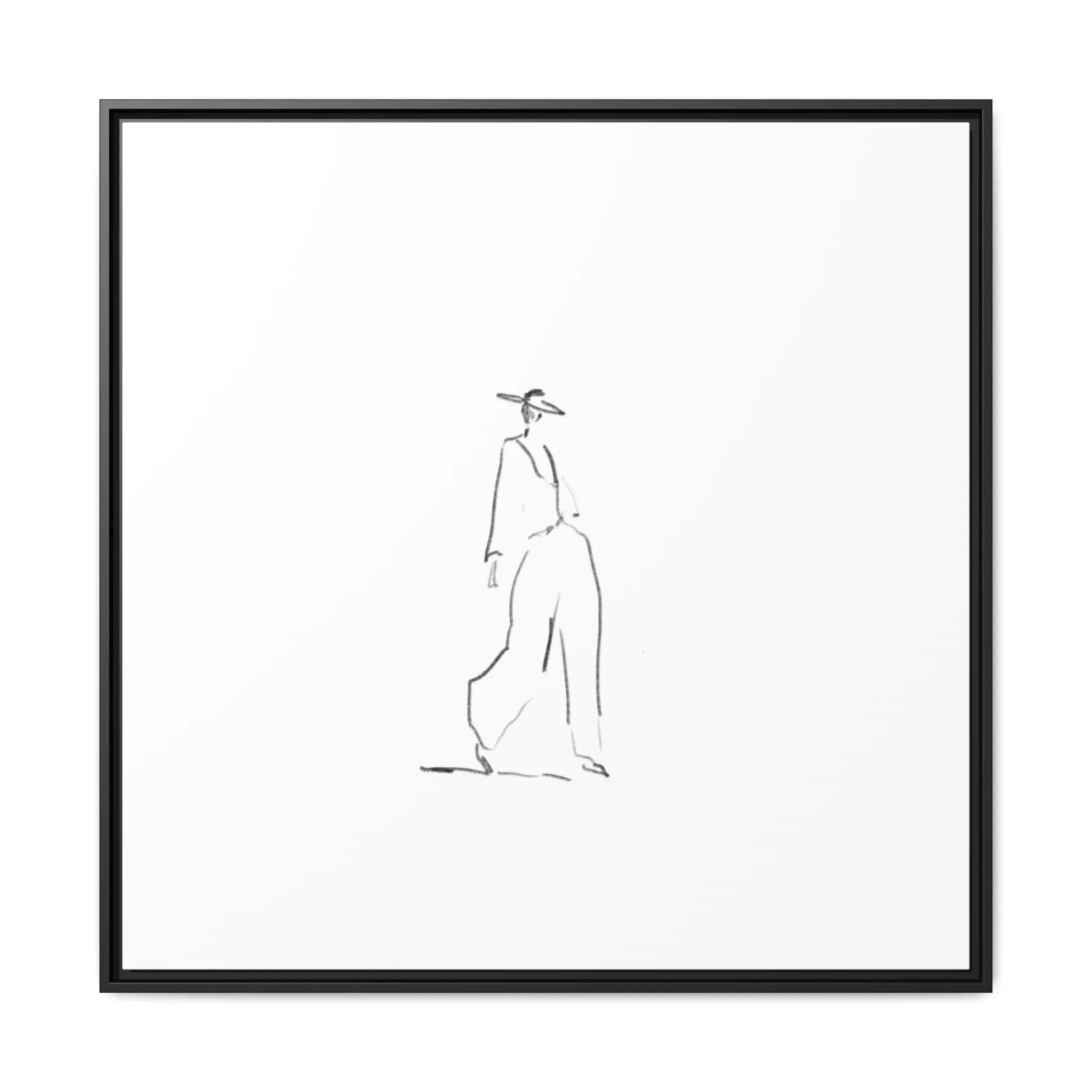 Chic Fashion Illustration Canvas Print - Framed Art Decor