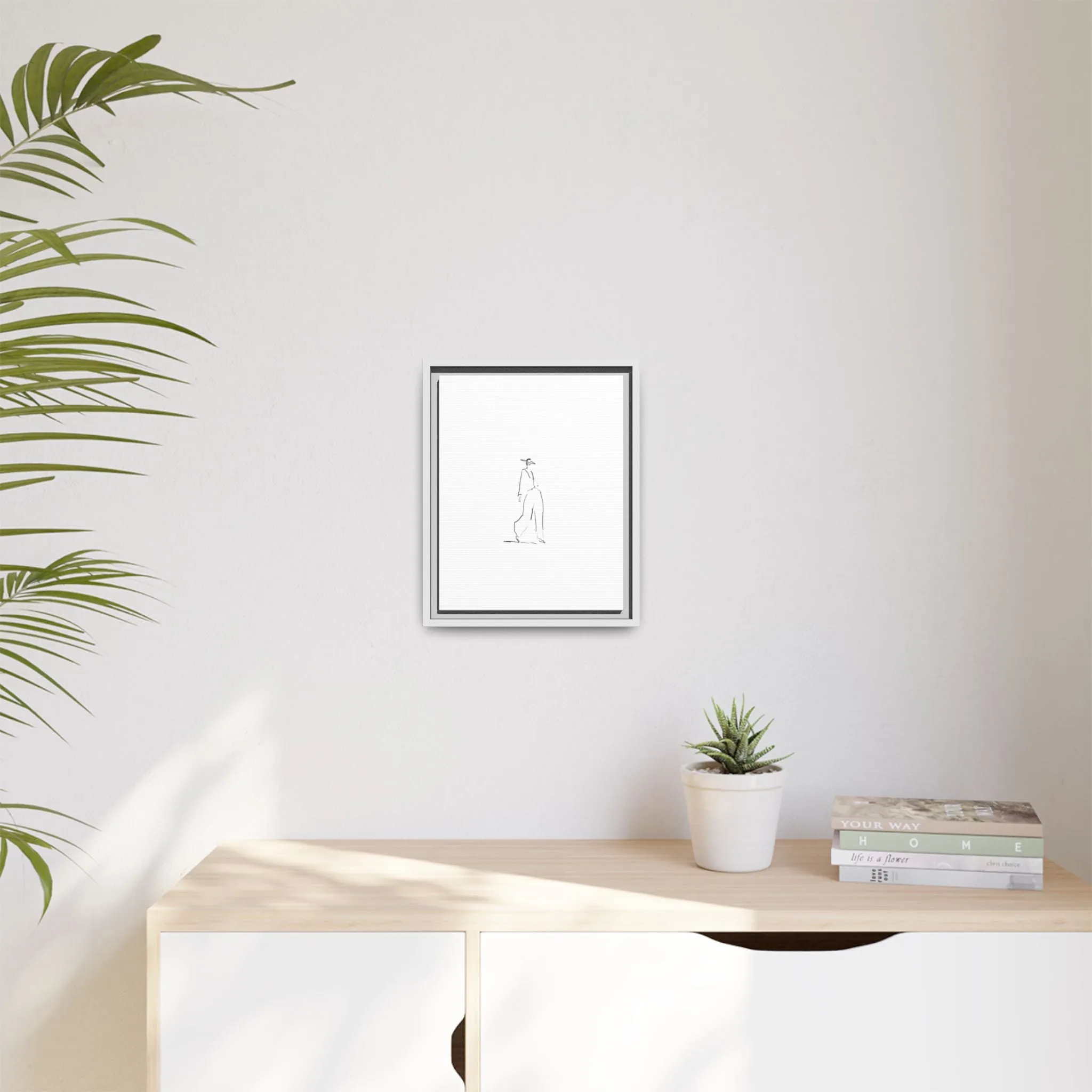 Chic Fashion Illustration Canvas Print - Framed Art Decor