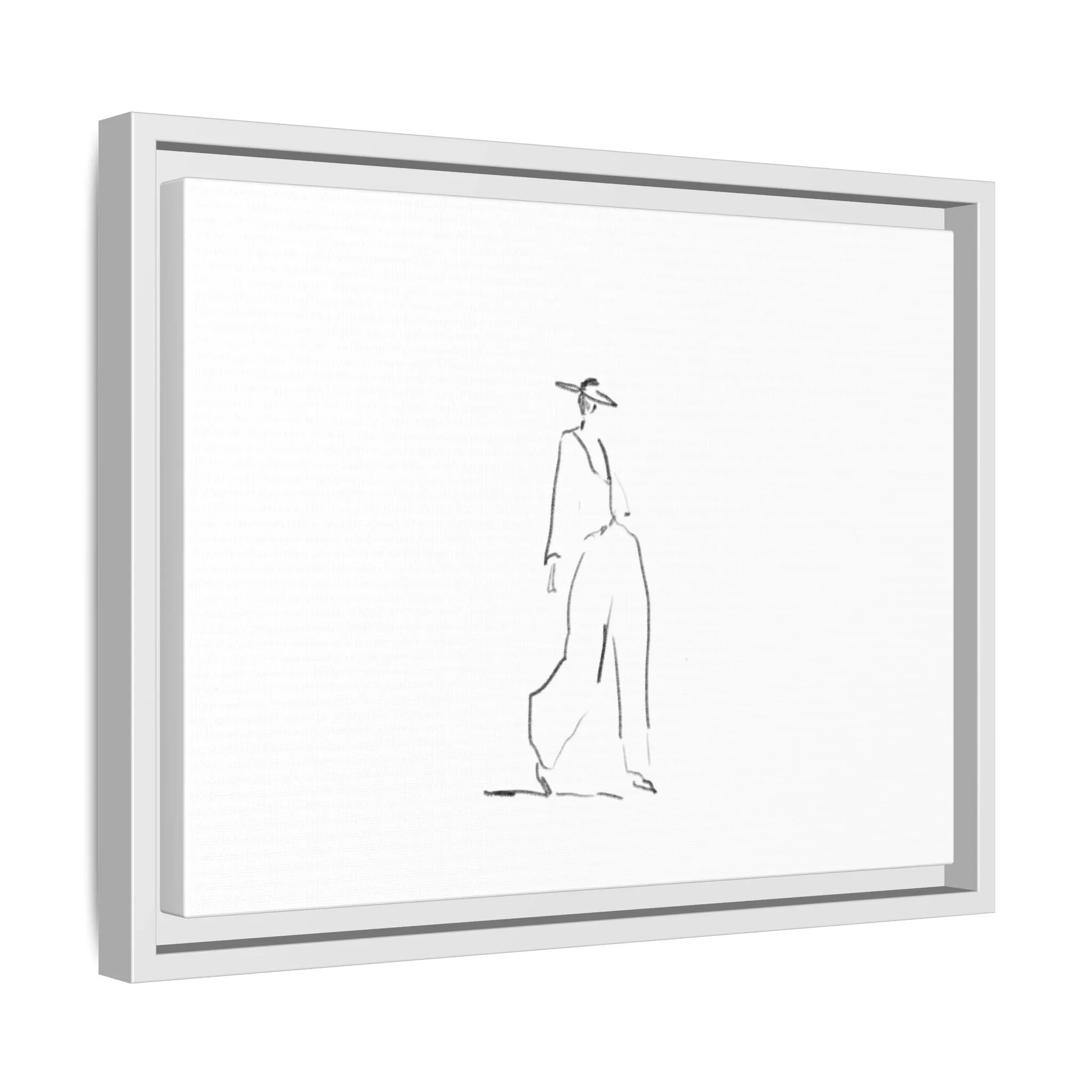 Chic Fashion Illustration Canvas Print - Framed Art Decor