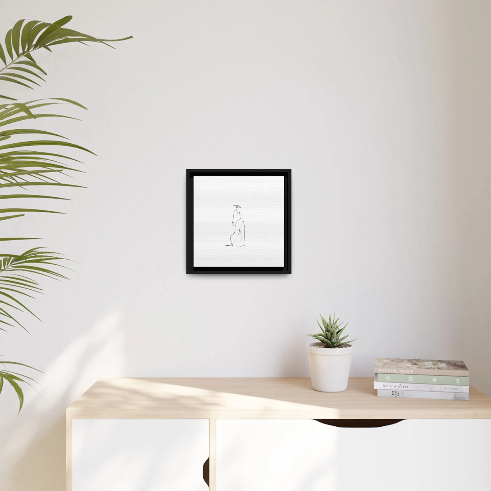 Chic Fashion Illustration Canvas Print - Framed Art Decor