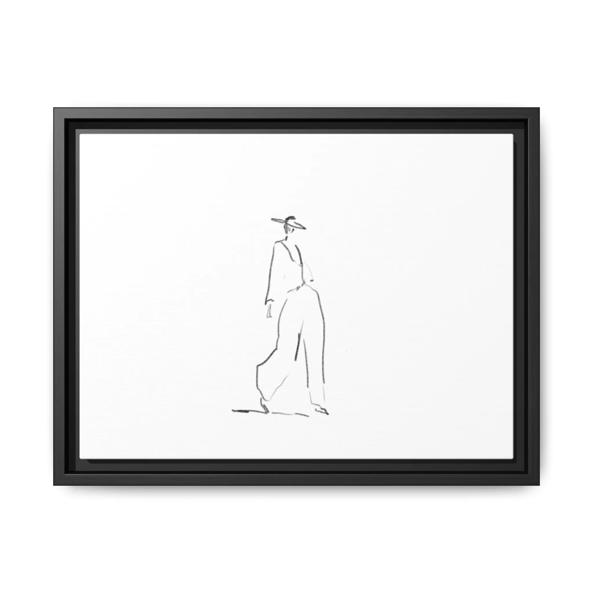 Chic Fashion Illustration Canvas Print - Framed Art Decor