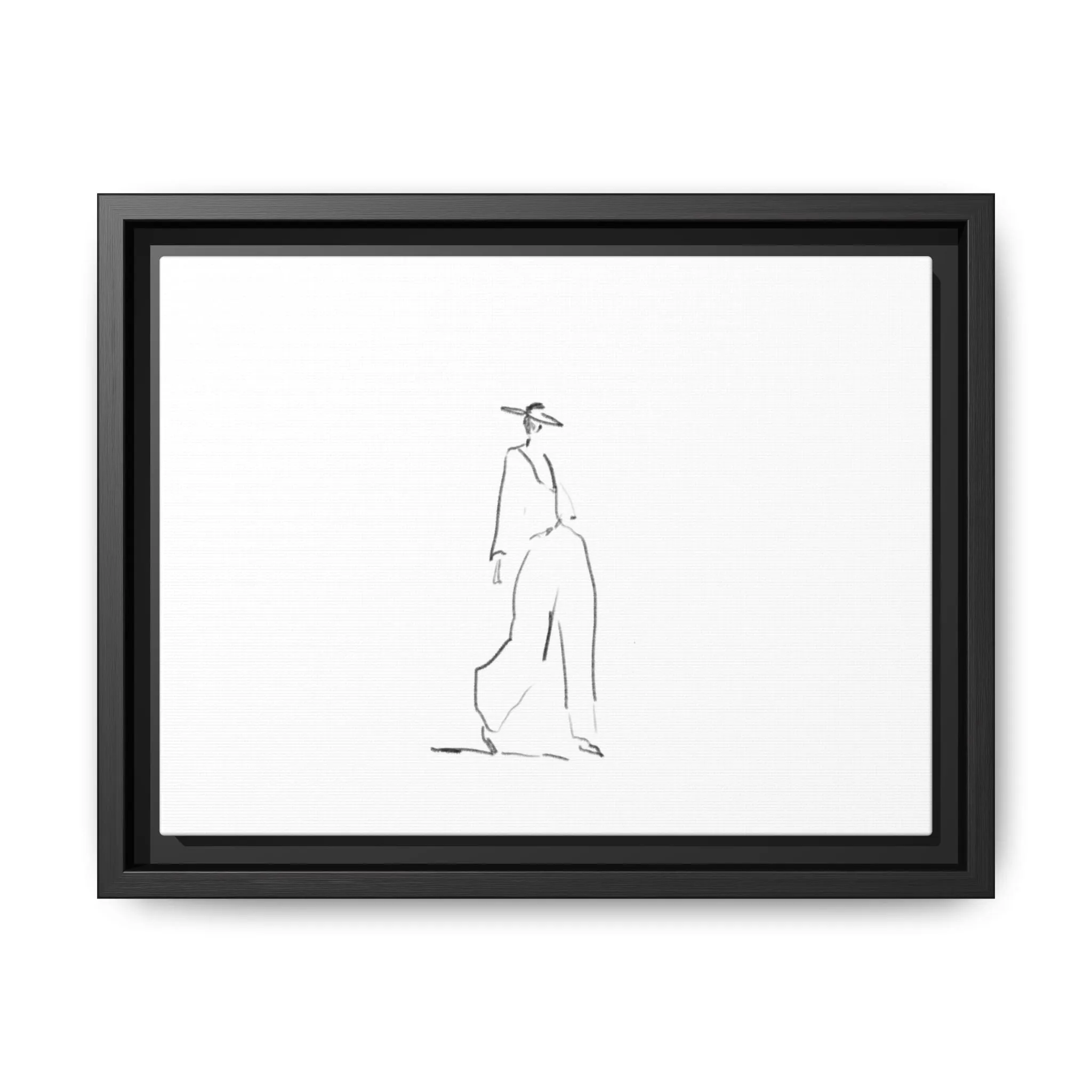 Chic Fashion Illustration Canvas Print - Framed Art Decor