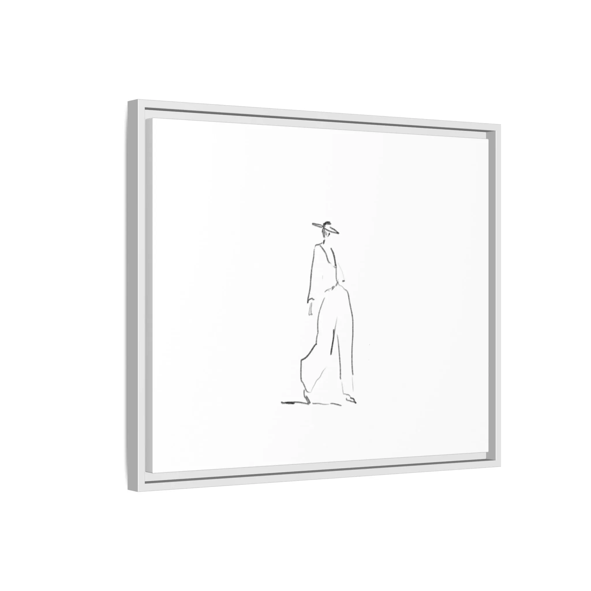 Chic Fashion Illustration Canvas Print - Framed Art Decor