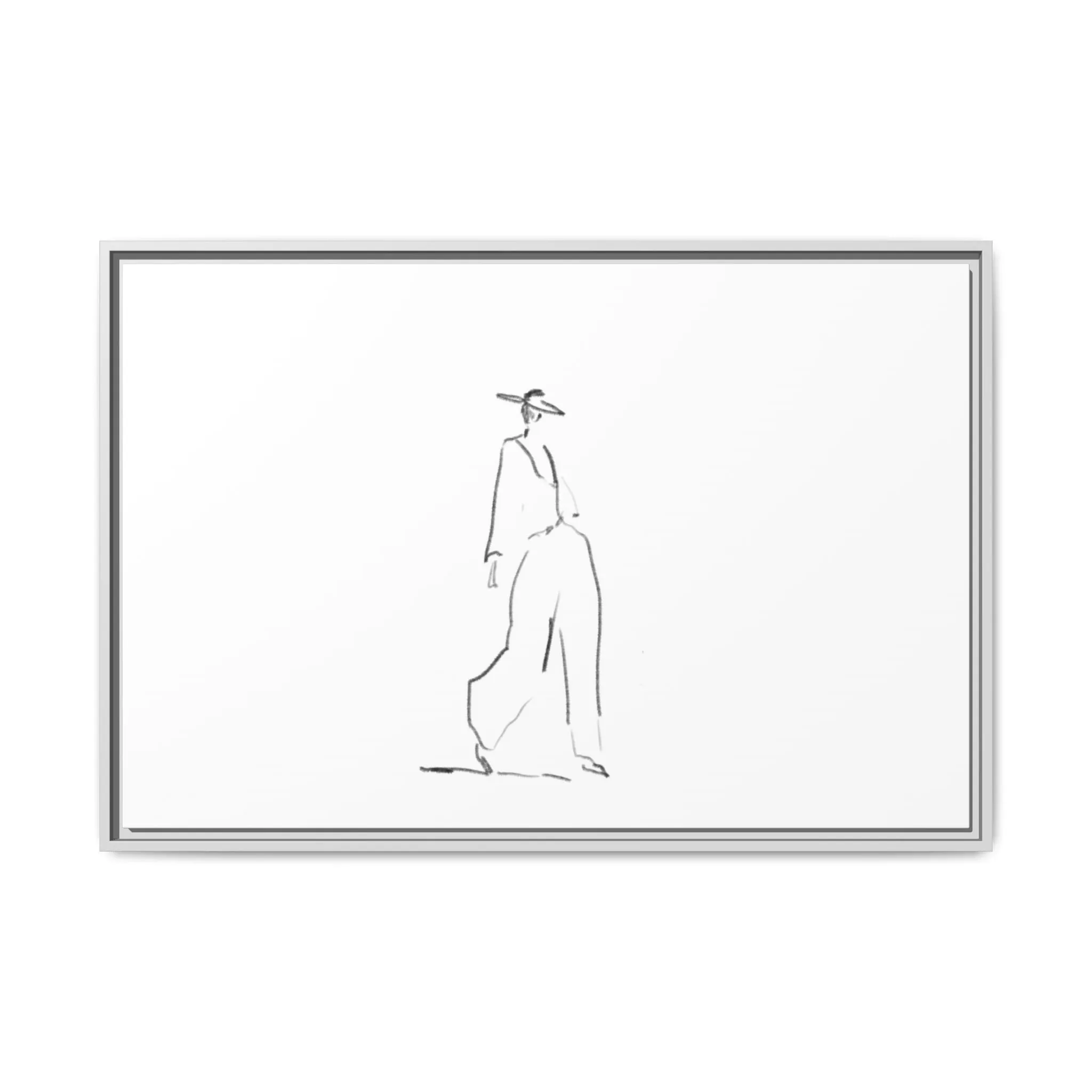 Chic Fashion Illustration Canvas Print - Framed Art Decor