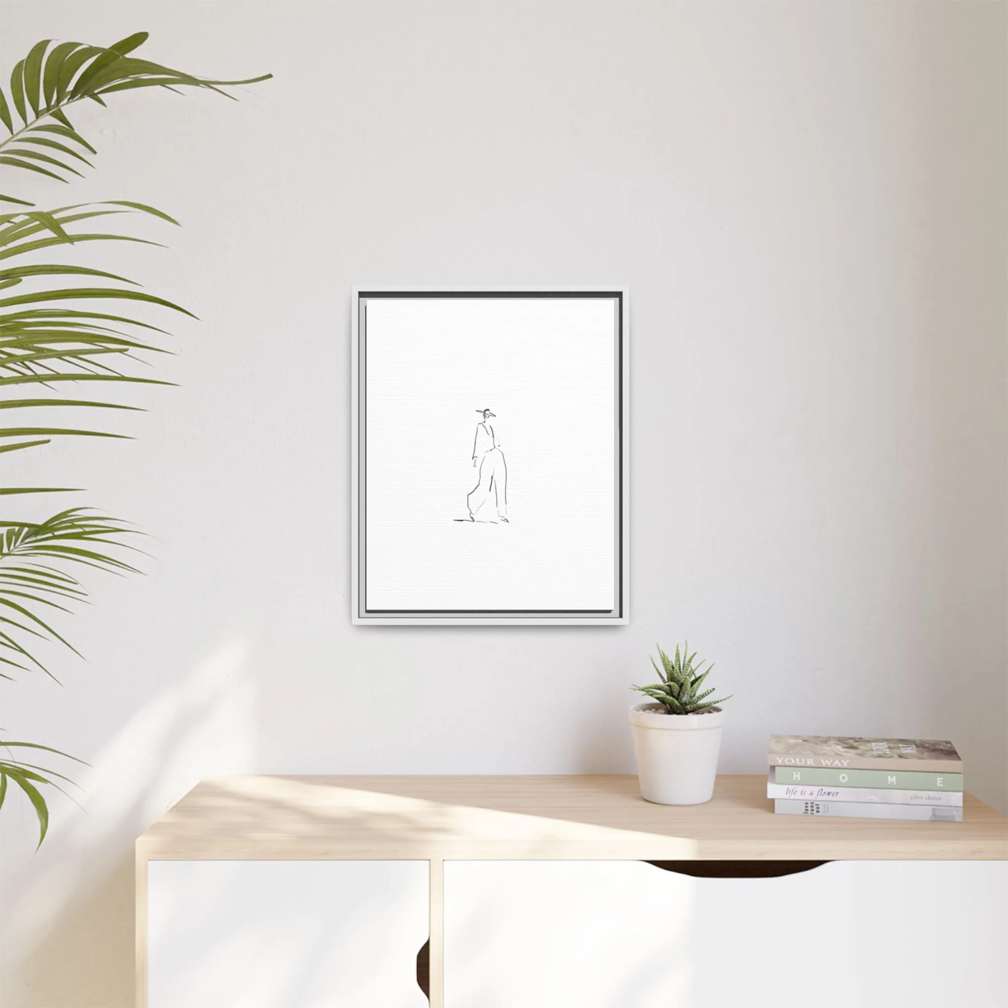 Chic Fashion Illustration Canvas Print - Framed Art Decor