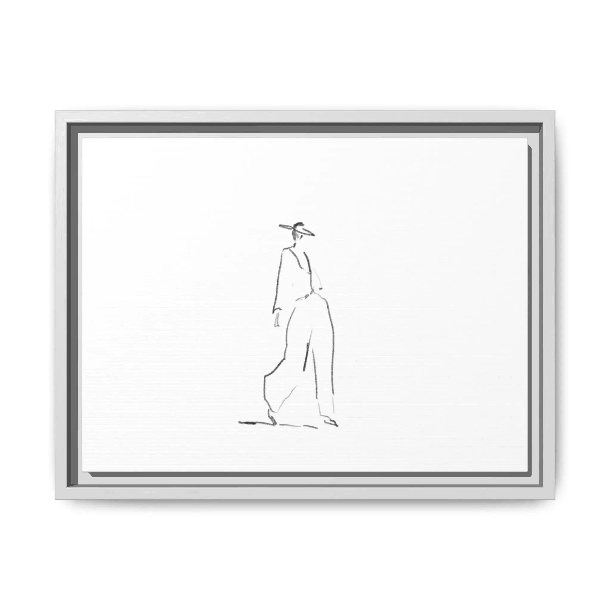 Chic Fashion Illustration Canvas Print - Framed Art Decor