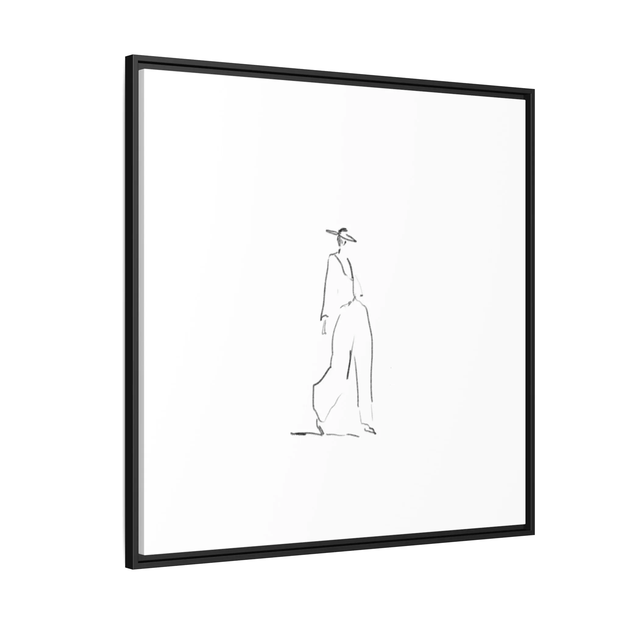 Chic Fashion Illustration Canvas Print - Framed Art Decor
