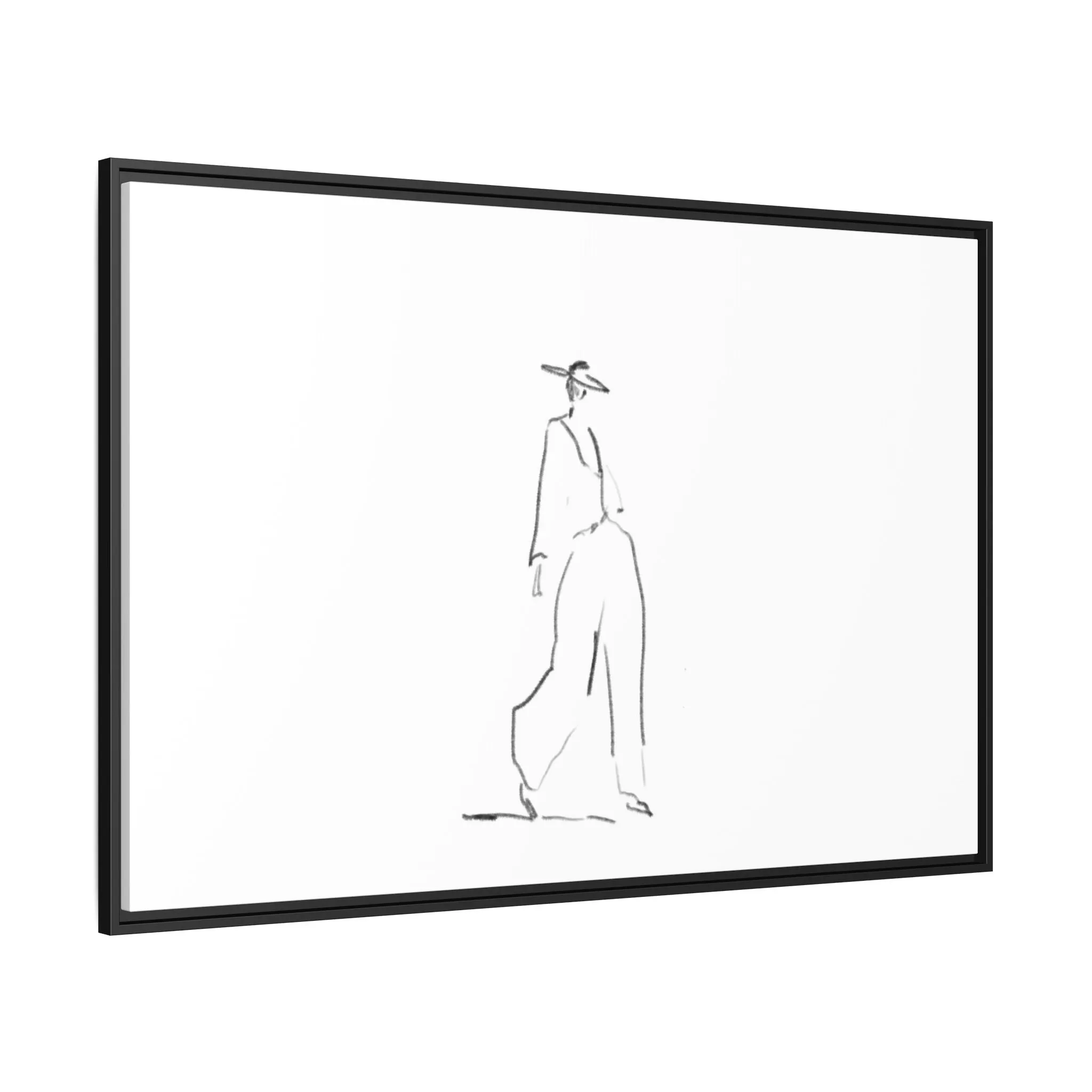 Chic Fashion Illustration Canvas Print - Framed Art Decor