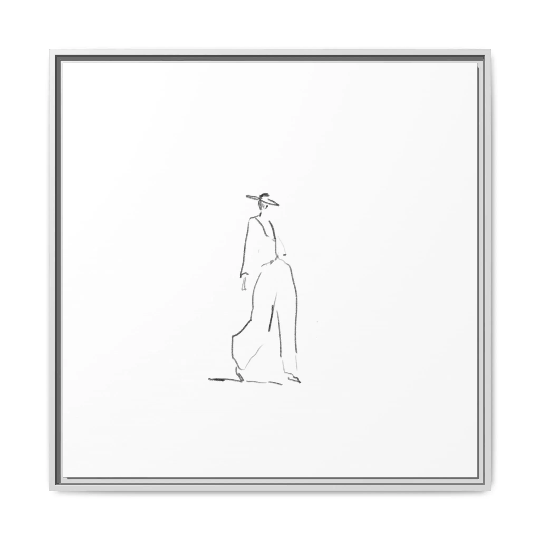 Chic Fashion Illustration Canvas Print - Framed Art Decor