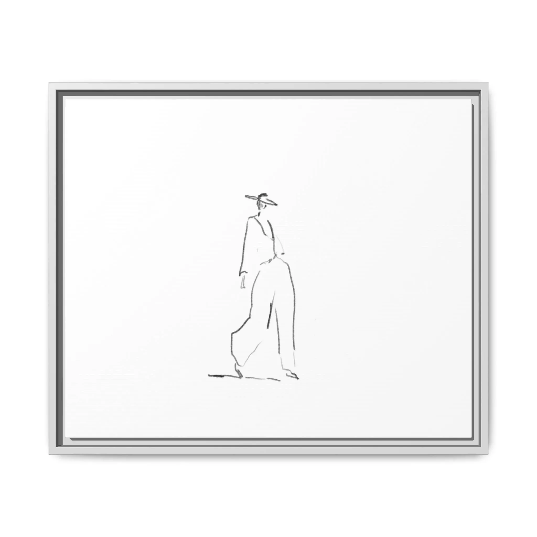 Chic Fashion Illustration Canvas Print - Framed Art Decor