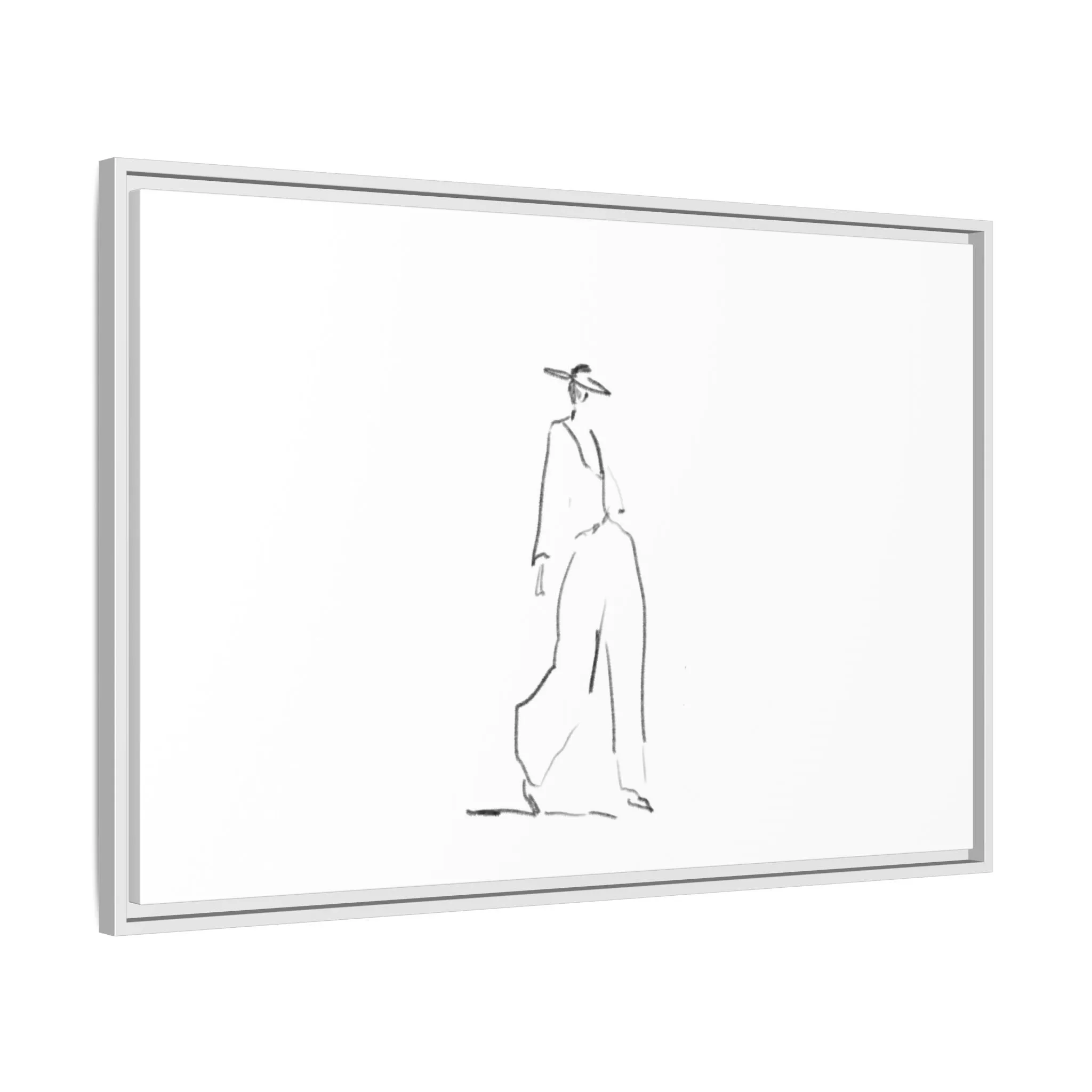 Chic Fashion Illustration Canvas Print - Framed Art Decor