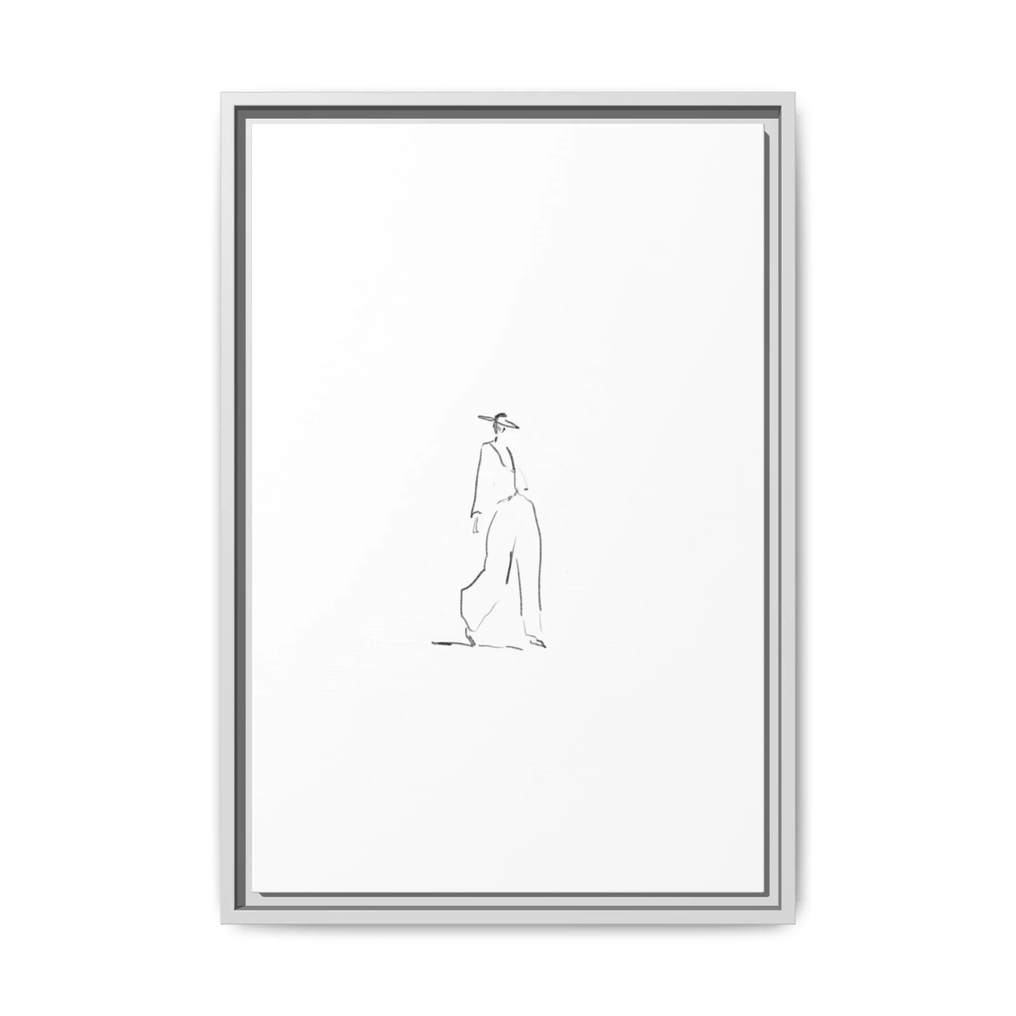 Chic Fashion Illustration Canvas Print - Framed Art Decor