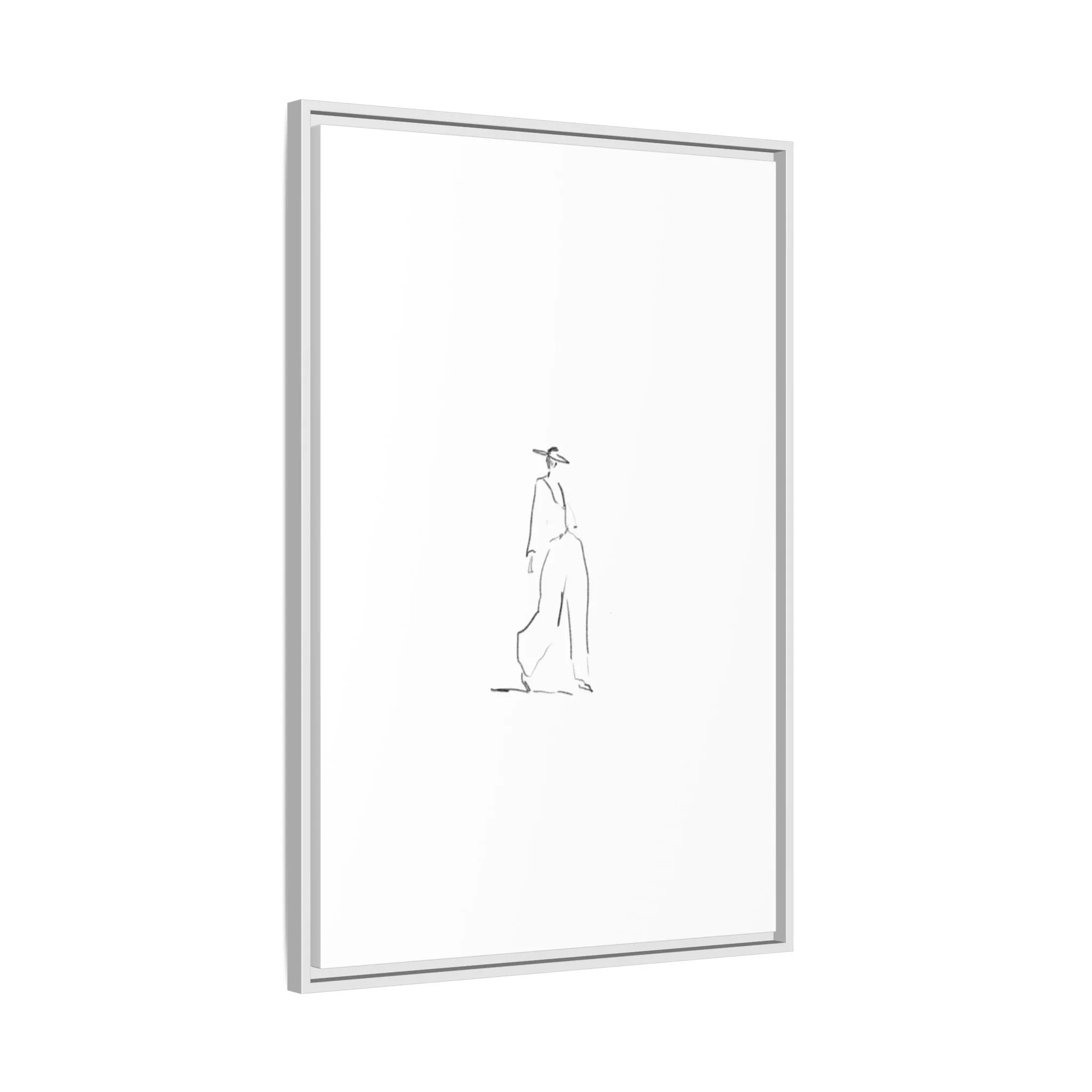 Chic Fashion Illustration Canvas Print - Framed Art Decor