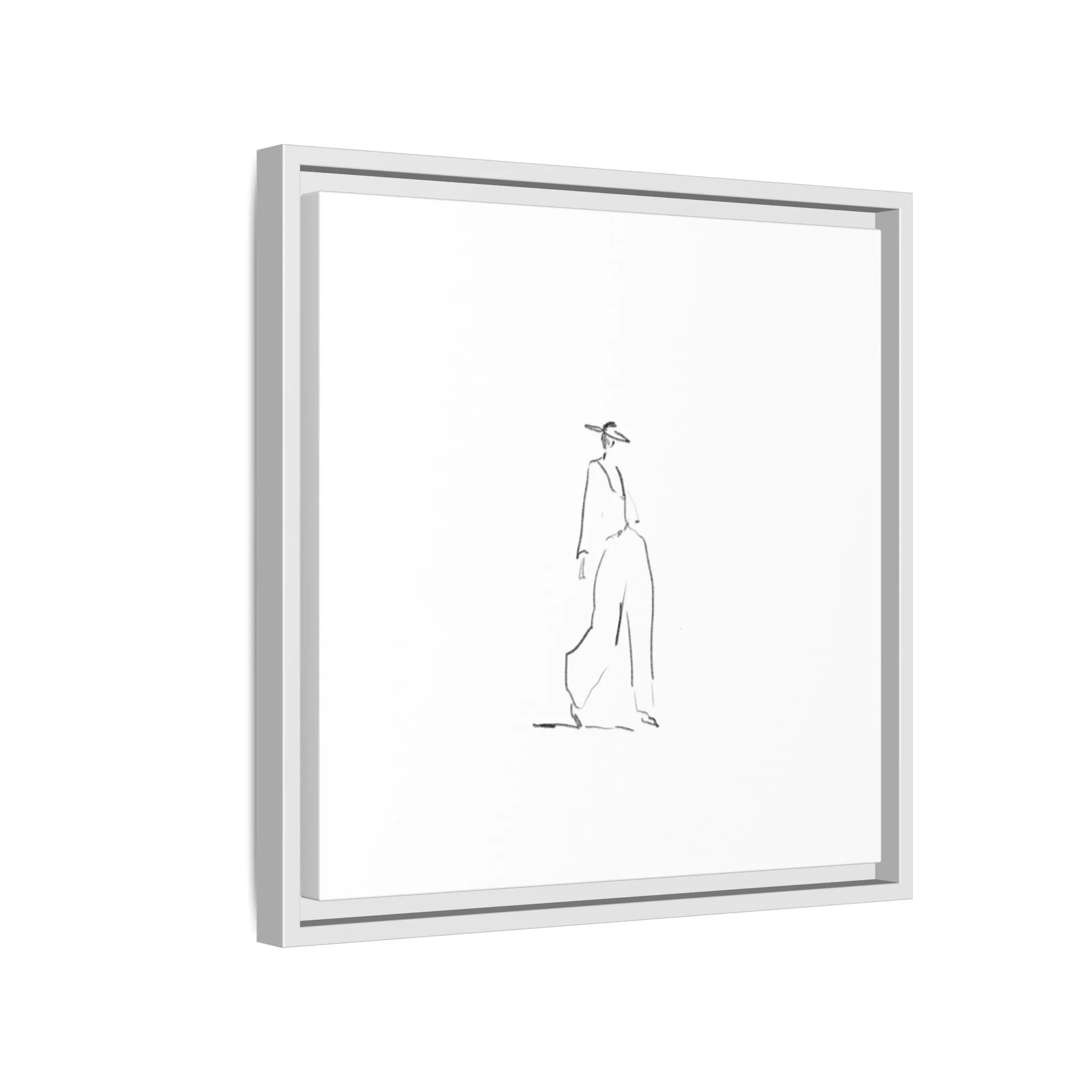 Chic Fashion Illustration Canvas Print - Framed Art Decor