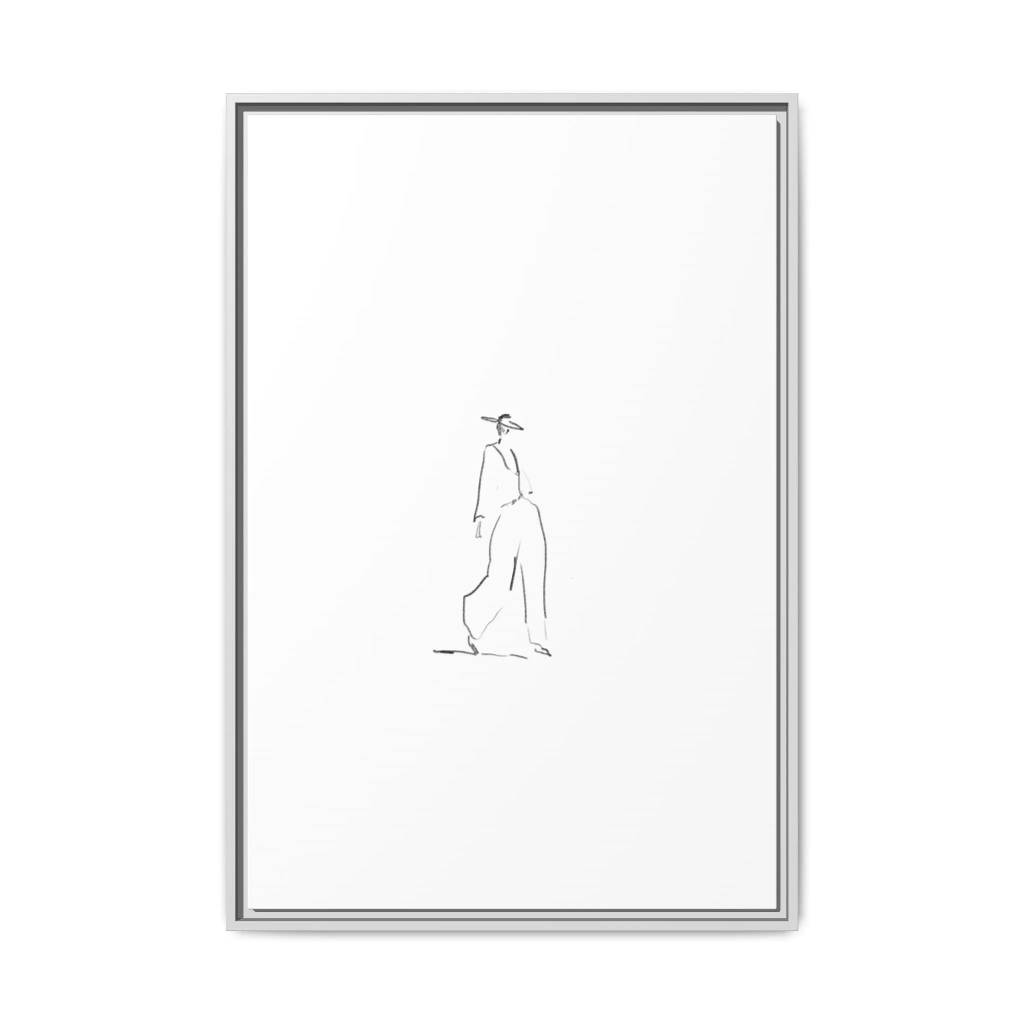 Chic Fashion Illustration Canvas Print - Framed Art Decor