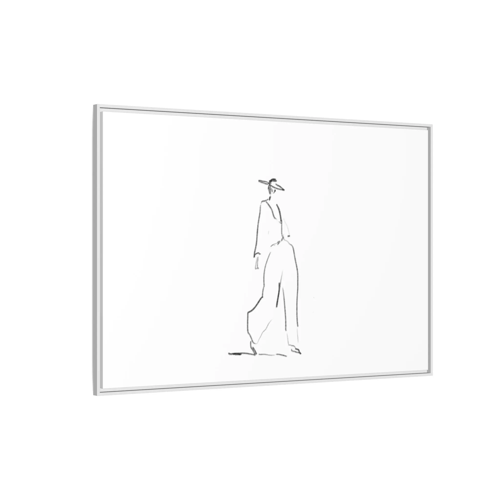 Chic Fashion Illustration Canvas Print - Framed Art Decor