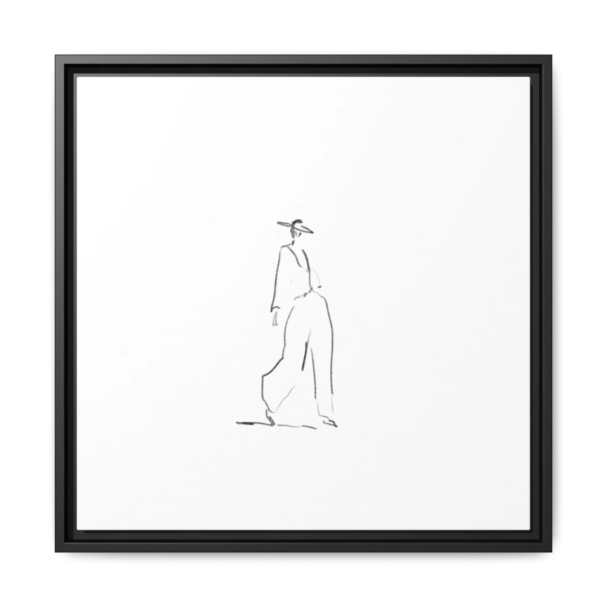 Chic Fashion Illustration Canvas Print - Framed Art Decor