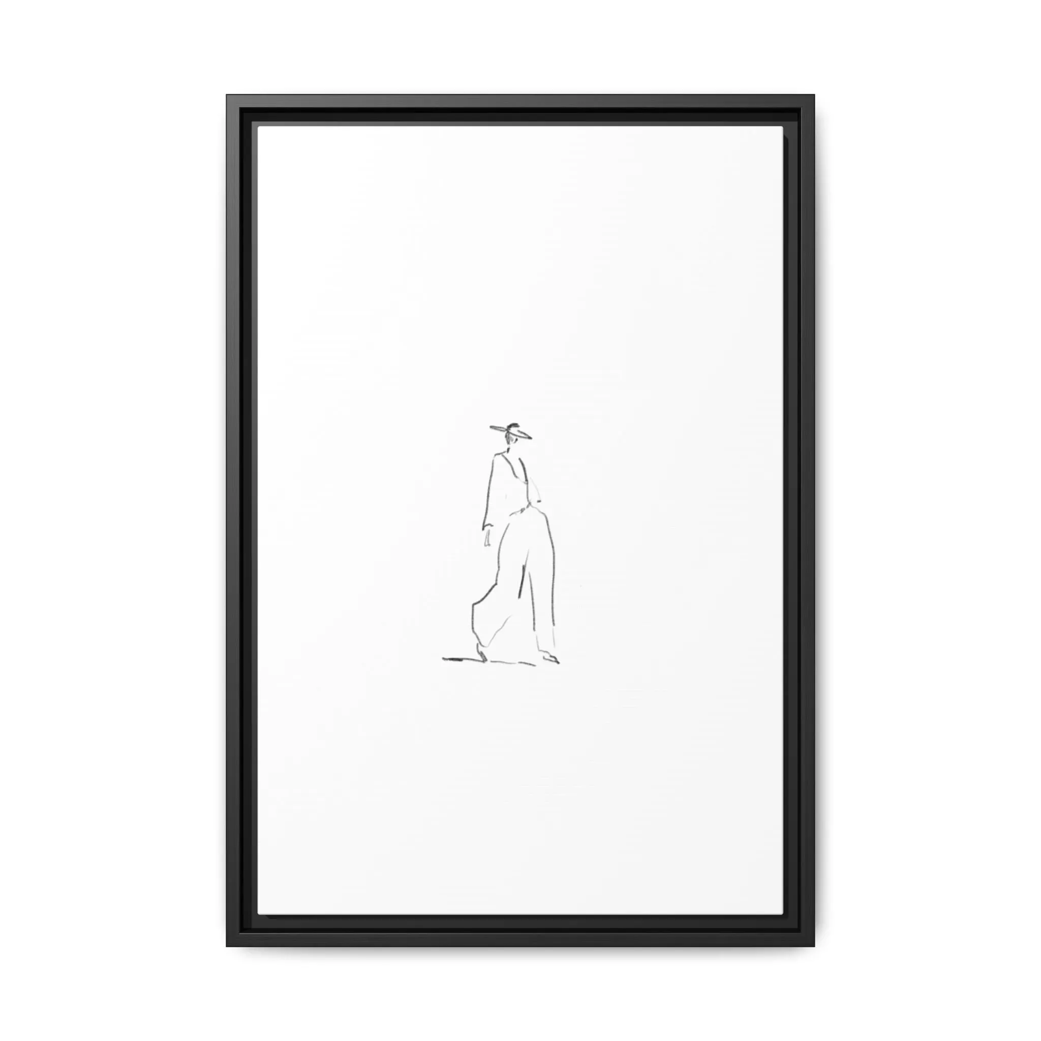 Chic Fashion Illustration Canvas Print - Framed Art Decor