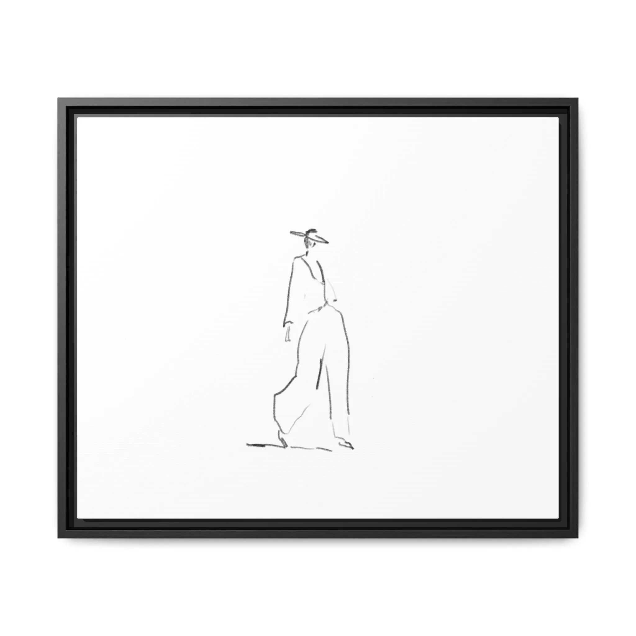 Chic Fashion Illustration Canvas Print - Framed Art Decor