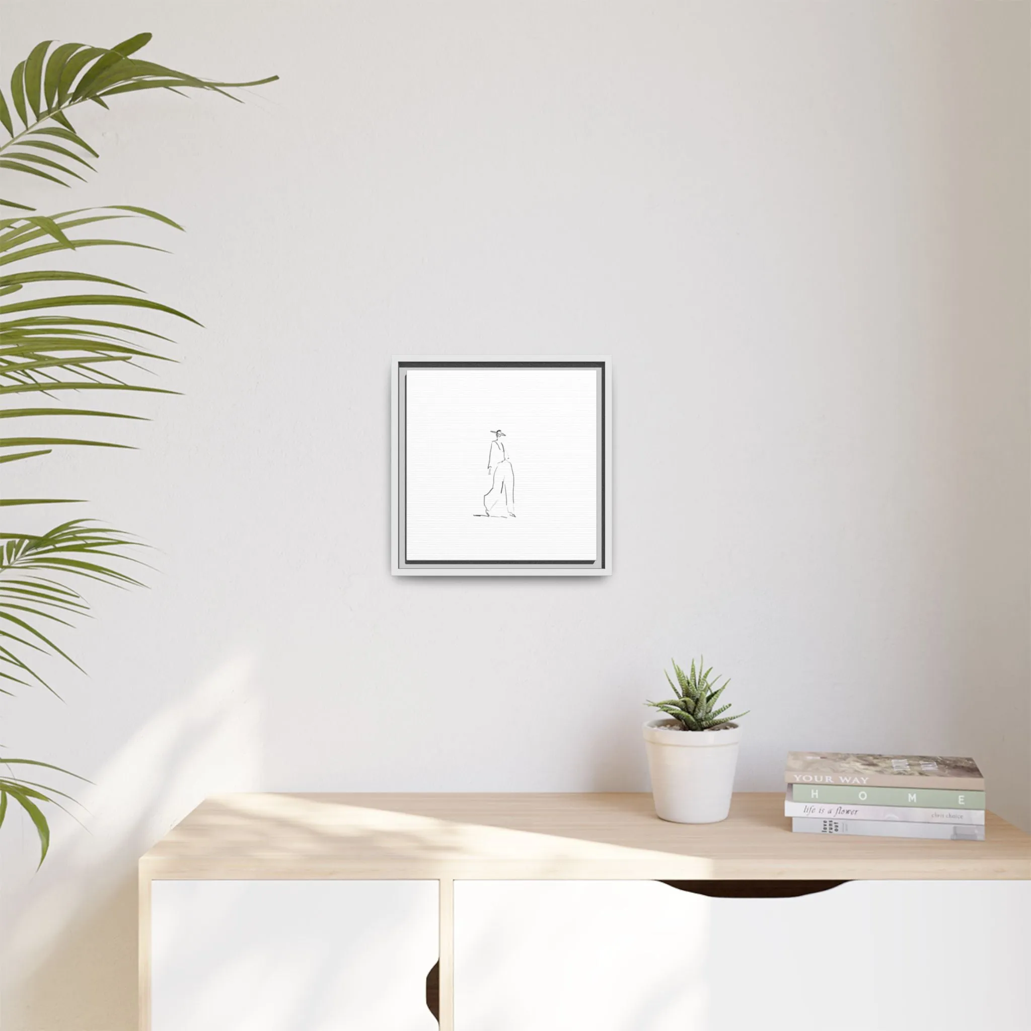 Chic Fashion Illustration Canvas Print - Framed Art Decor