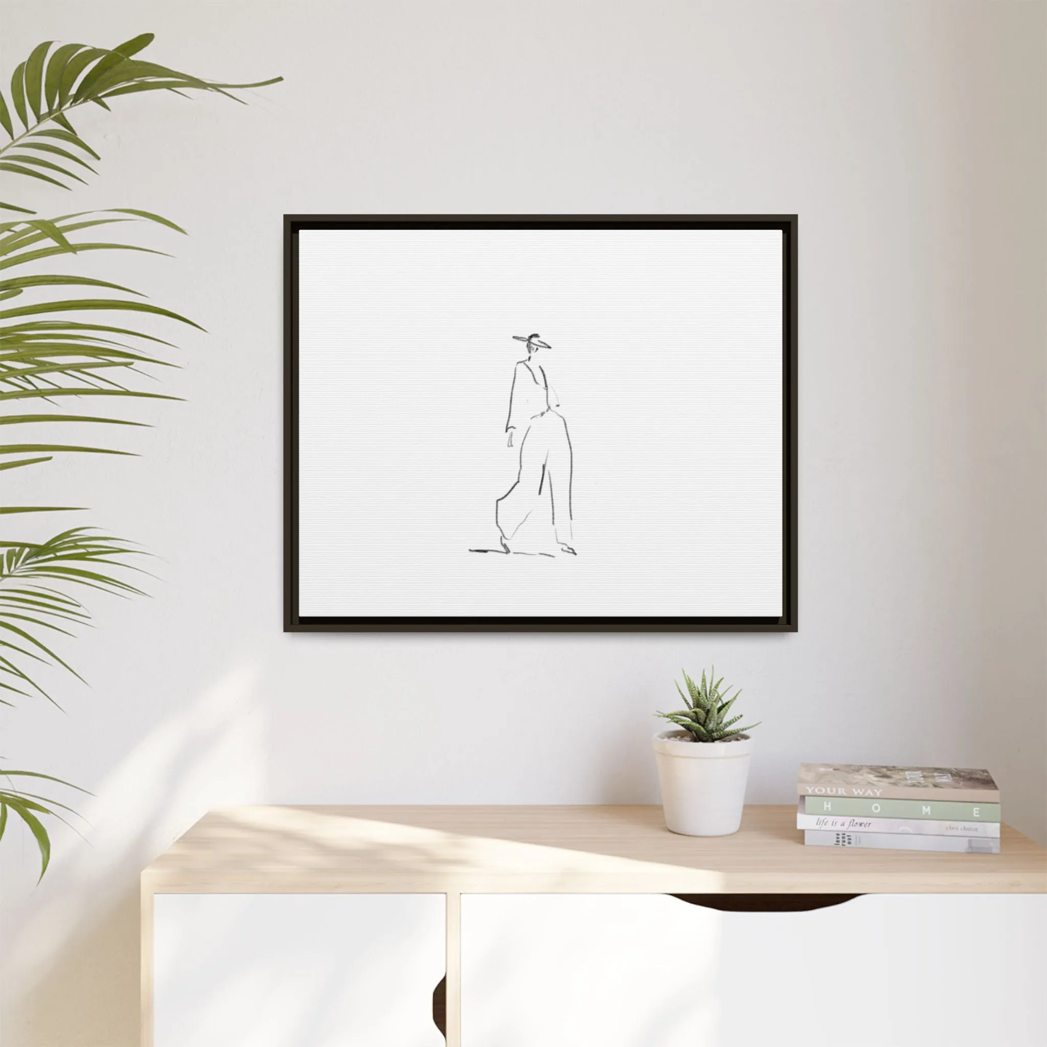 Chic Fashion Illustration Canvas Print - Framed Art Decor