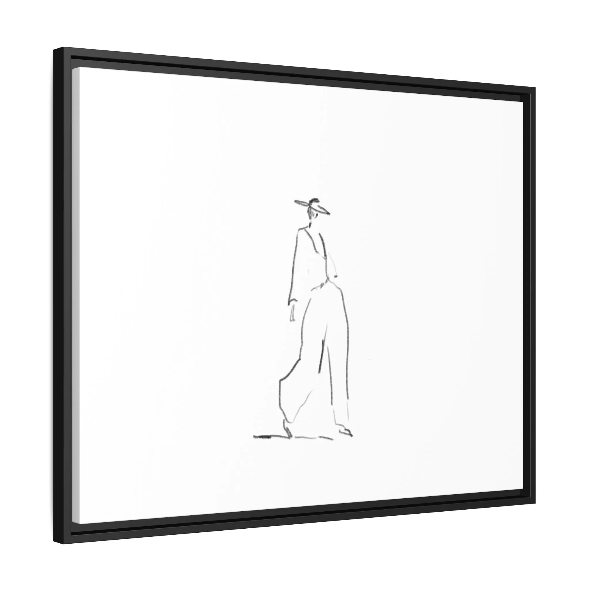Chic Fashion Illustration Canvas Print - Framed Art Decor