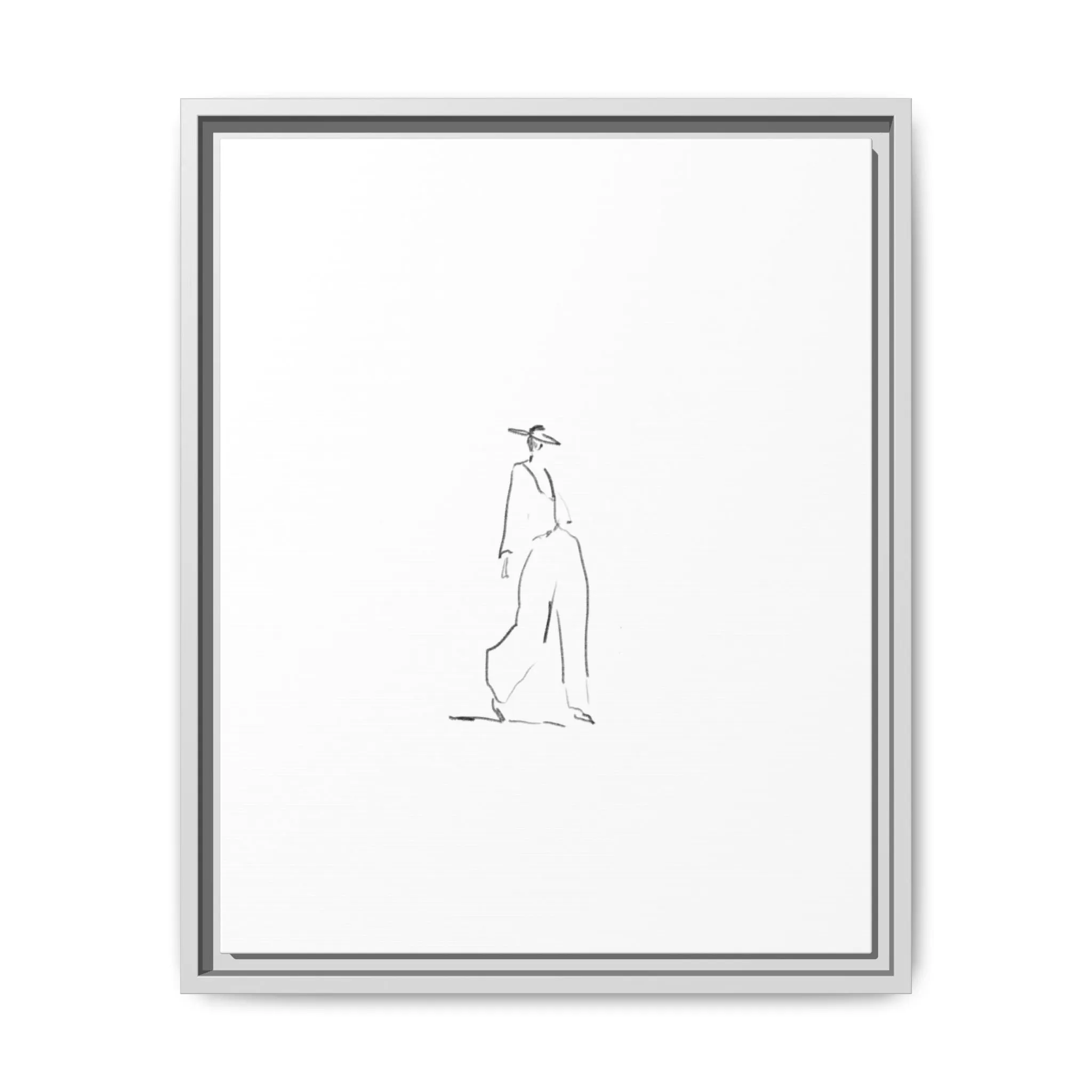 Chic Fashion Illustration Canvas Print - Framed Art Decor