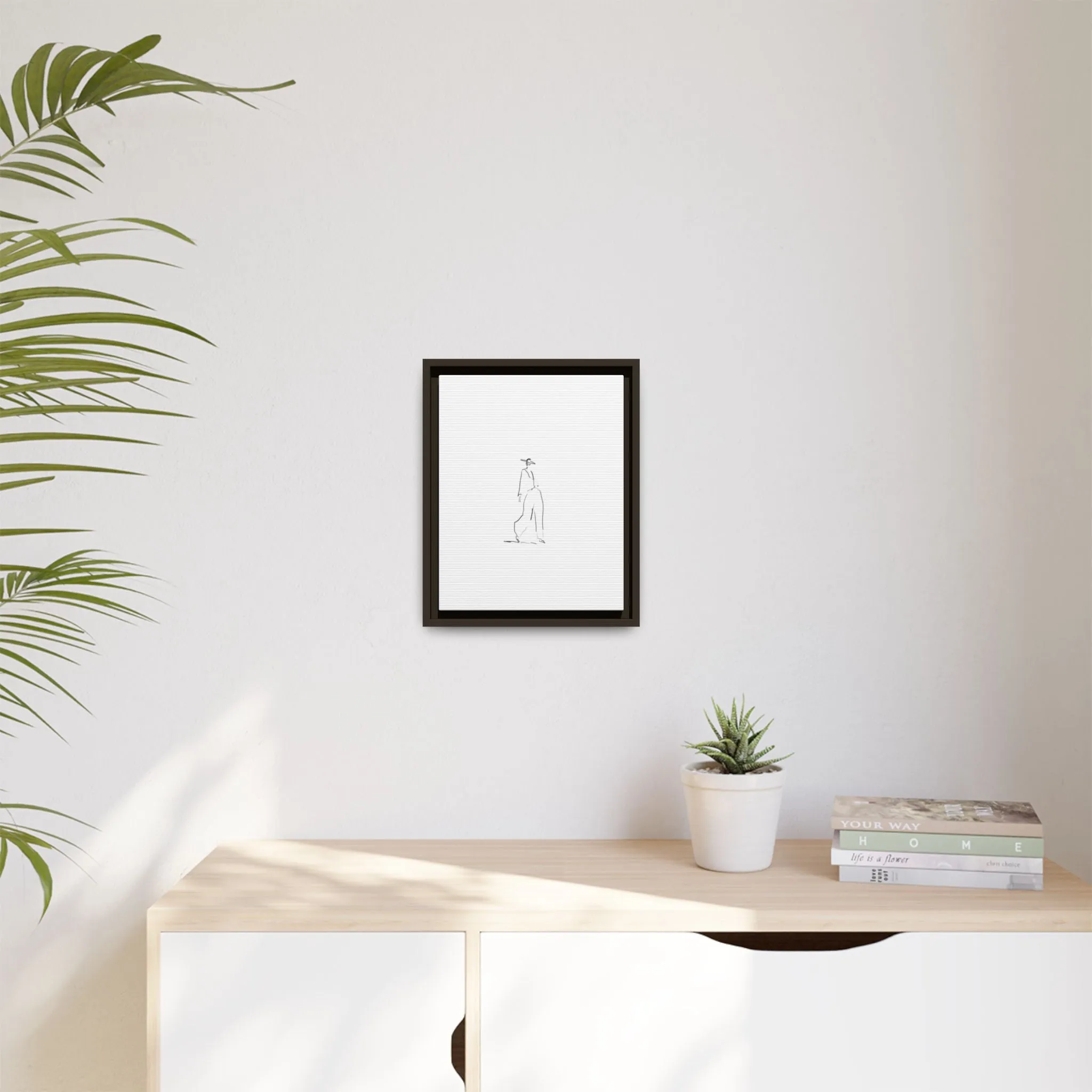Chic Fashion Illustration Canvas Print - Framed Art Decor