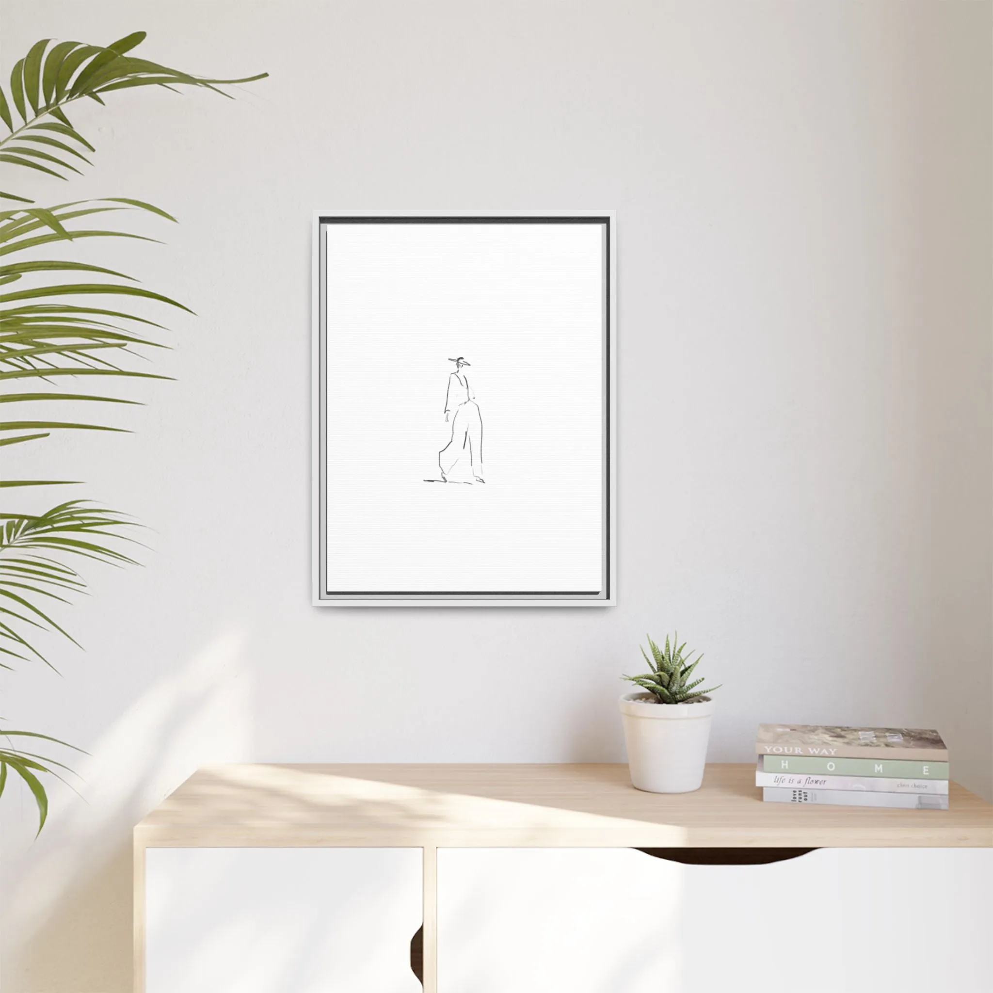 Chic Fashion Illustration Canvas Print - Framed Art Decor