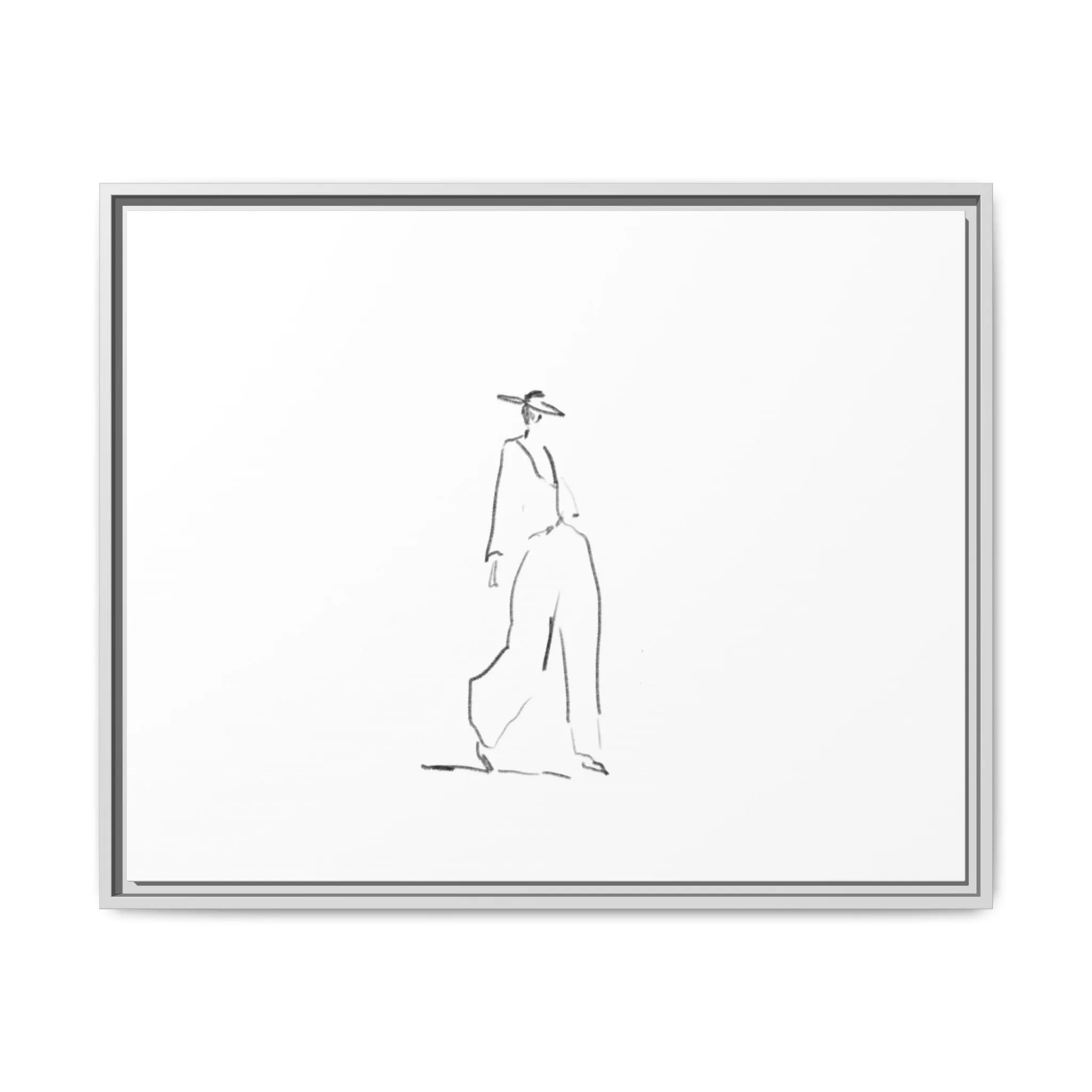 Chic Fashion Illustration Canvas Print - Framed Art Decor