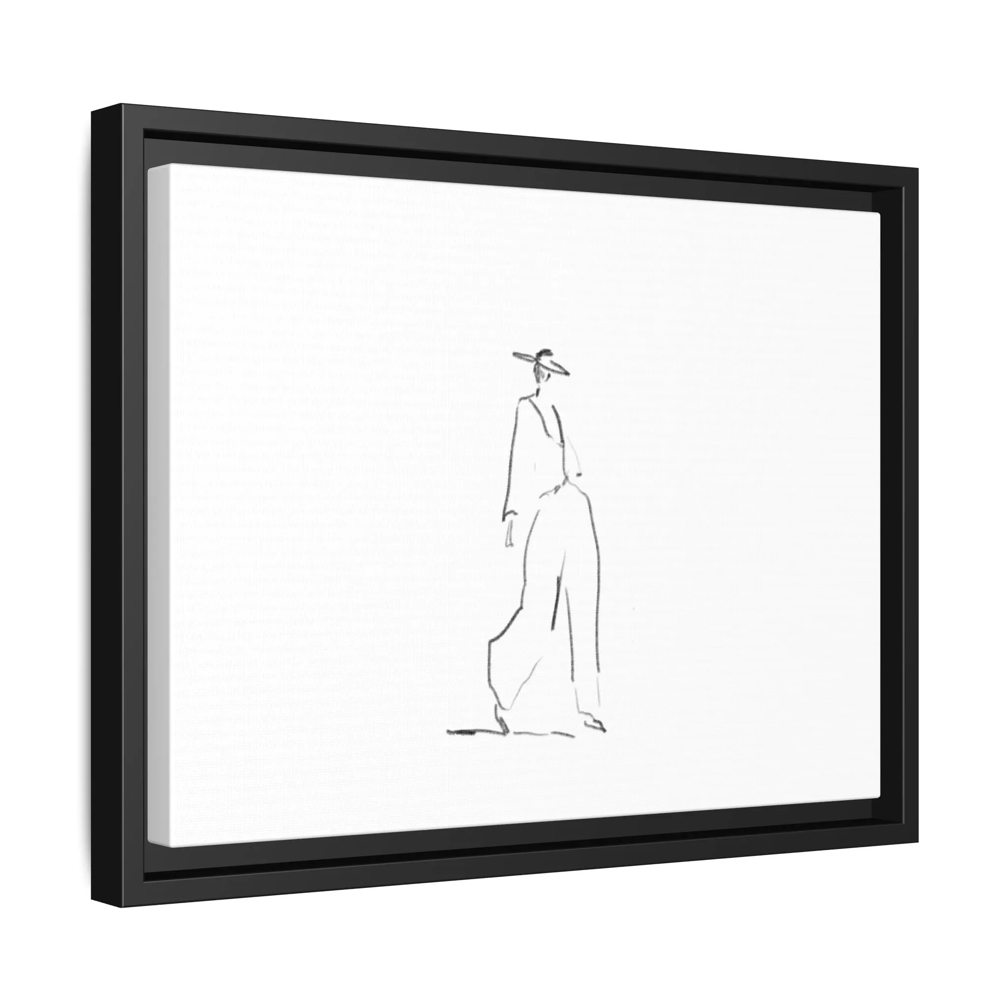 Chic Fashion Illustration Canvas Print - Framed Art Decor