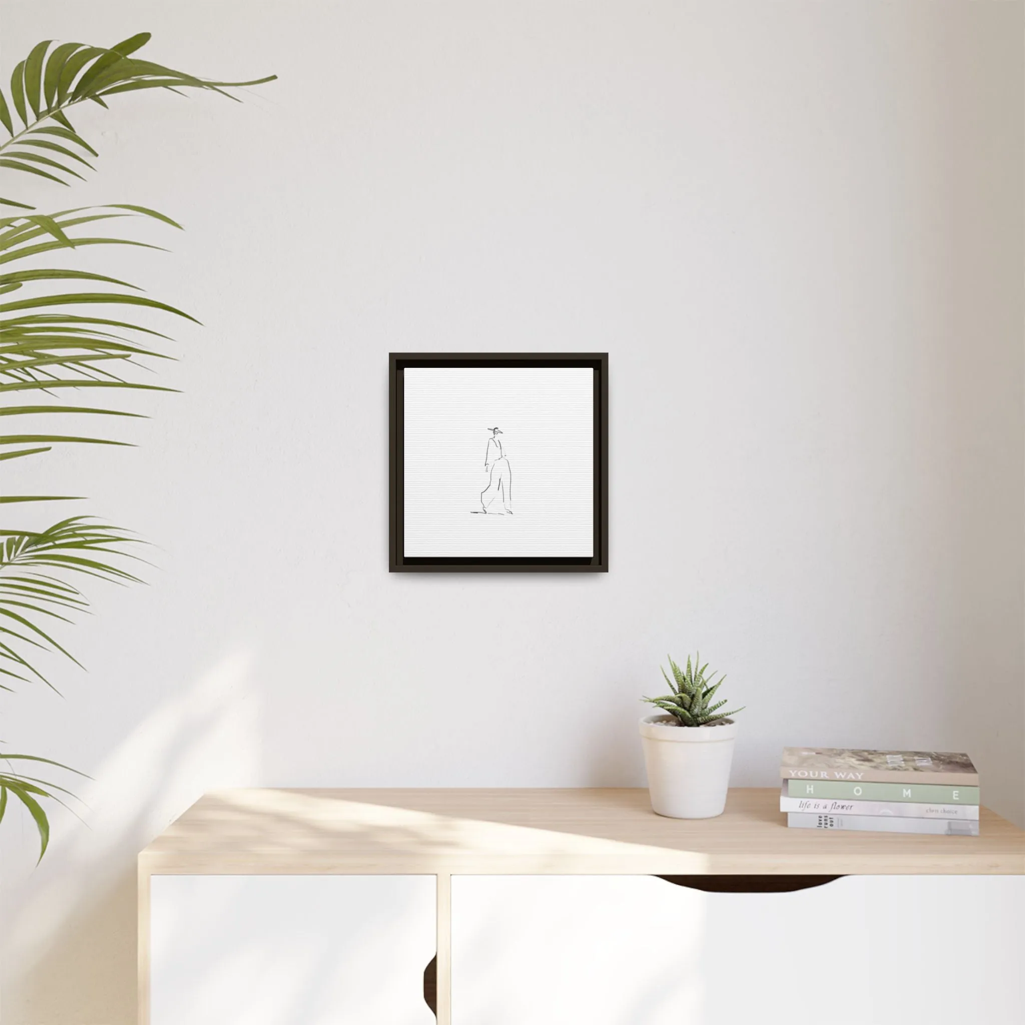 Chic Fashion Illustration Canvas Print - Framed Art Decor