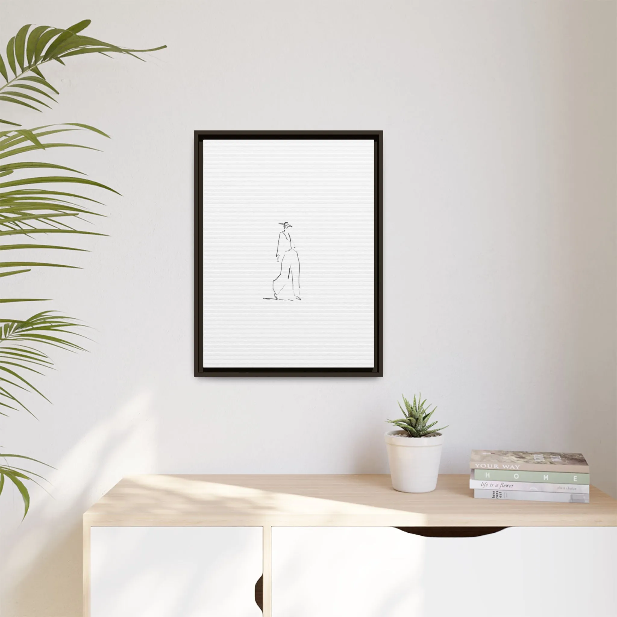 Chic Fashion Illustration Canvas Print - Framed Art Decor