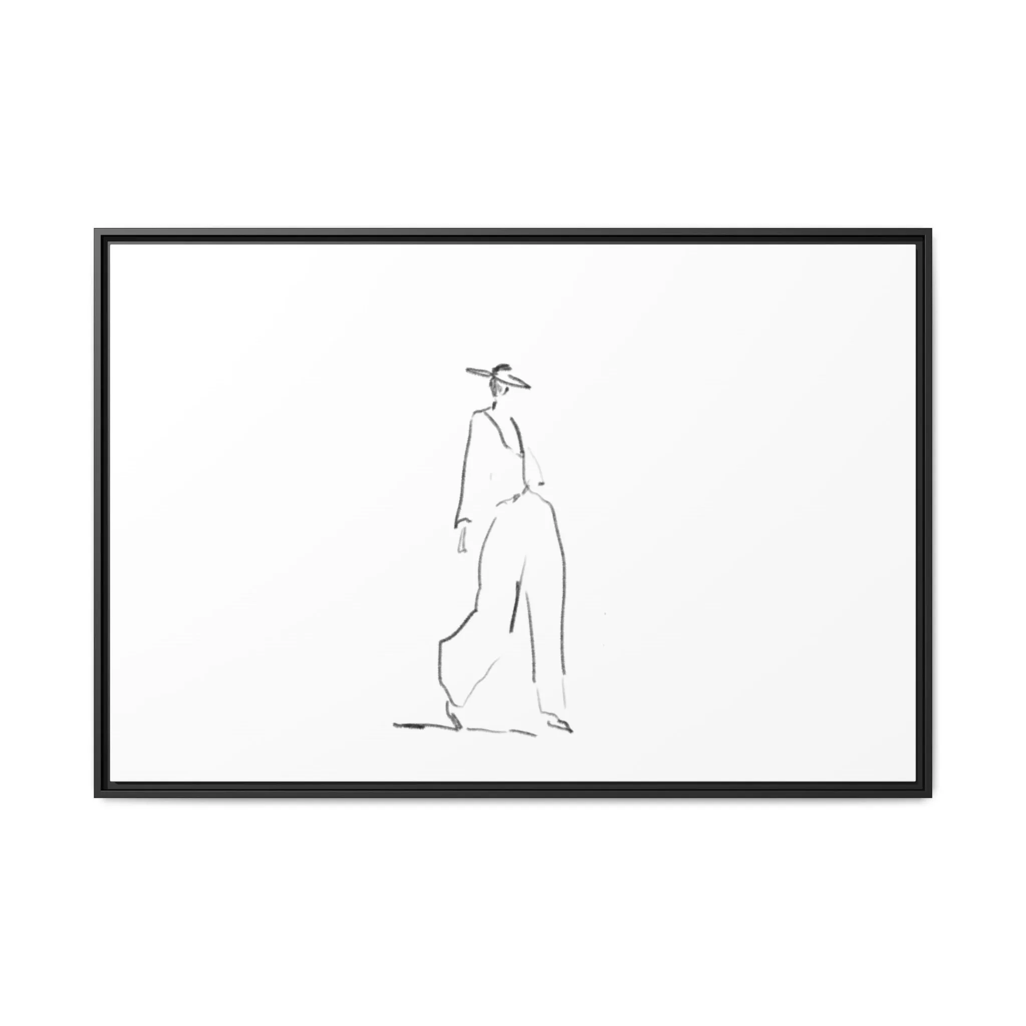 Chic Fashion Illustration Canvas Print - Framed Art Decor
