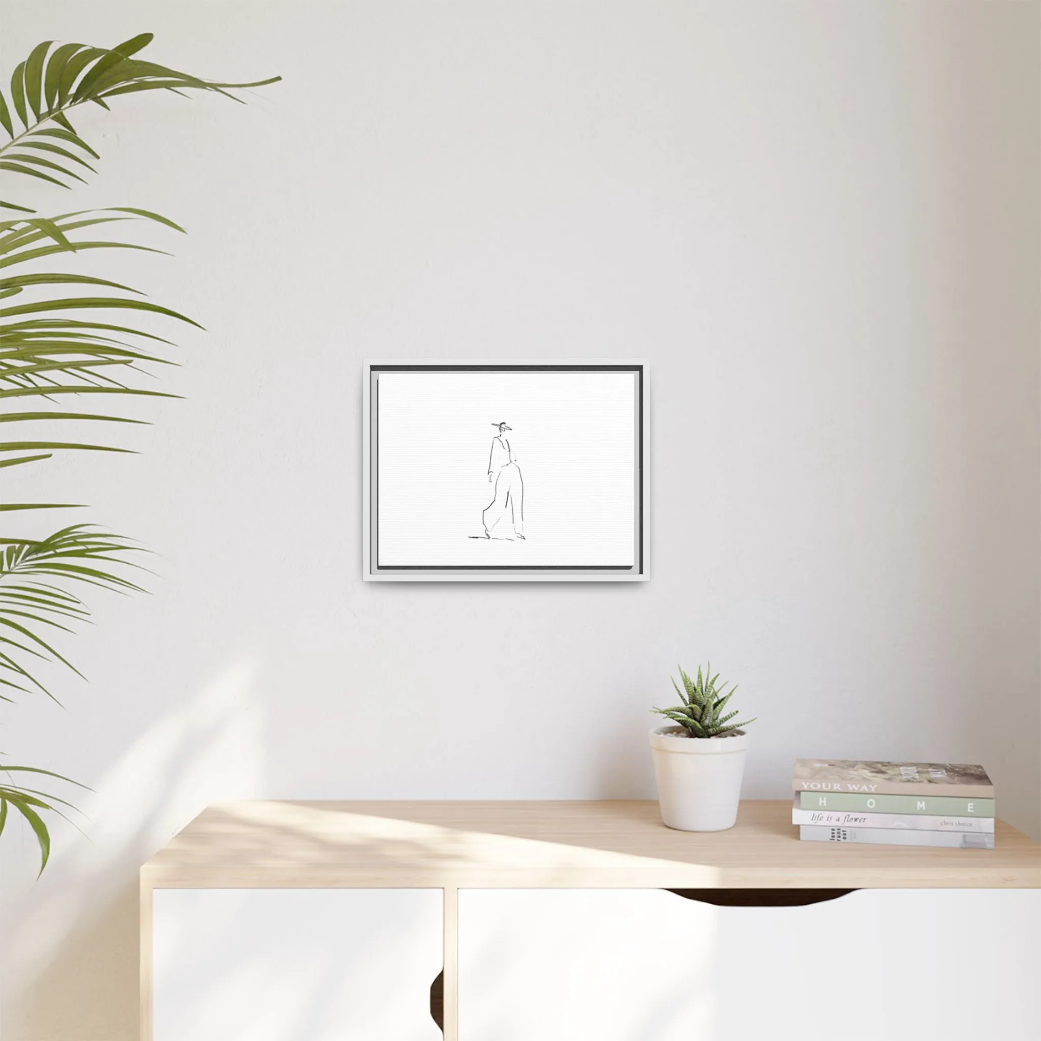 Chic Fashion Illustration Canvas Print - Framed Art Decor