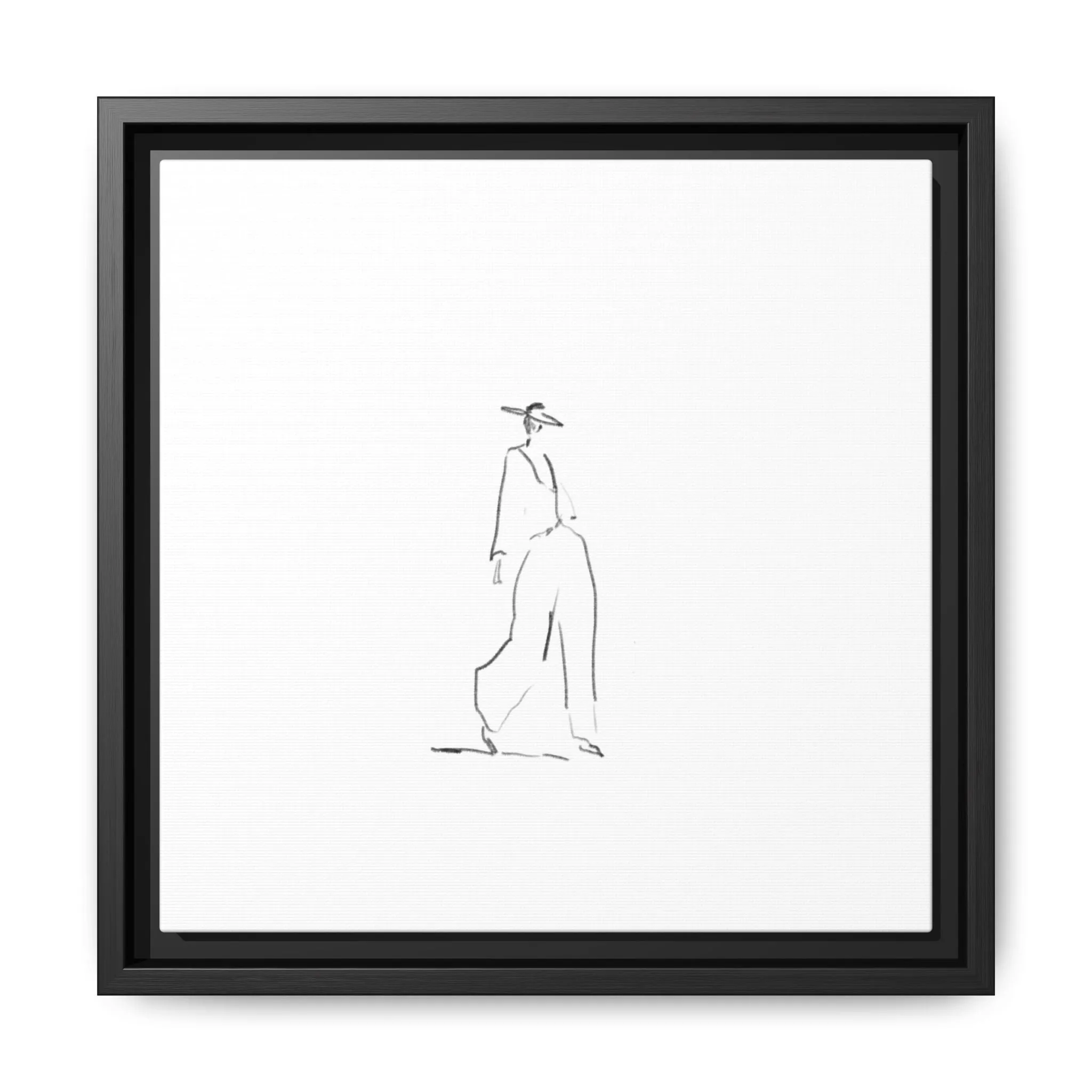 Chic Fashion Illustration Canvas Print - Framed Art Decor