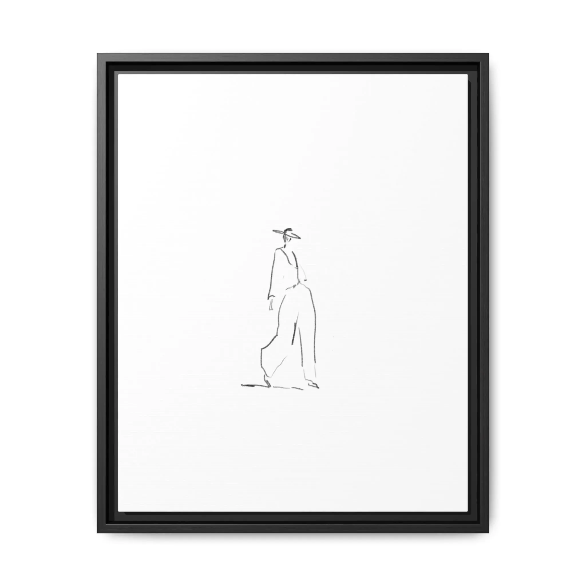 Chic Fashion Illustration Canvas Print - Framed Art Decor