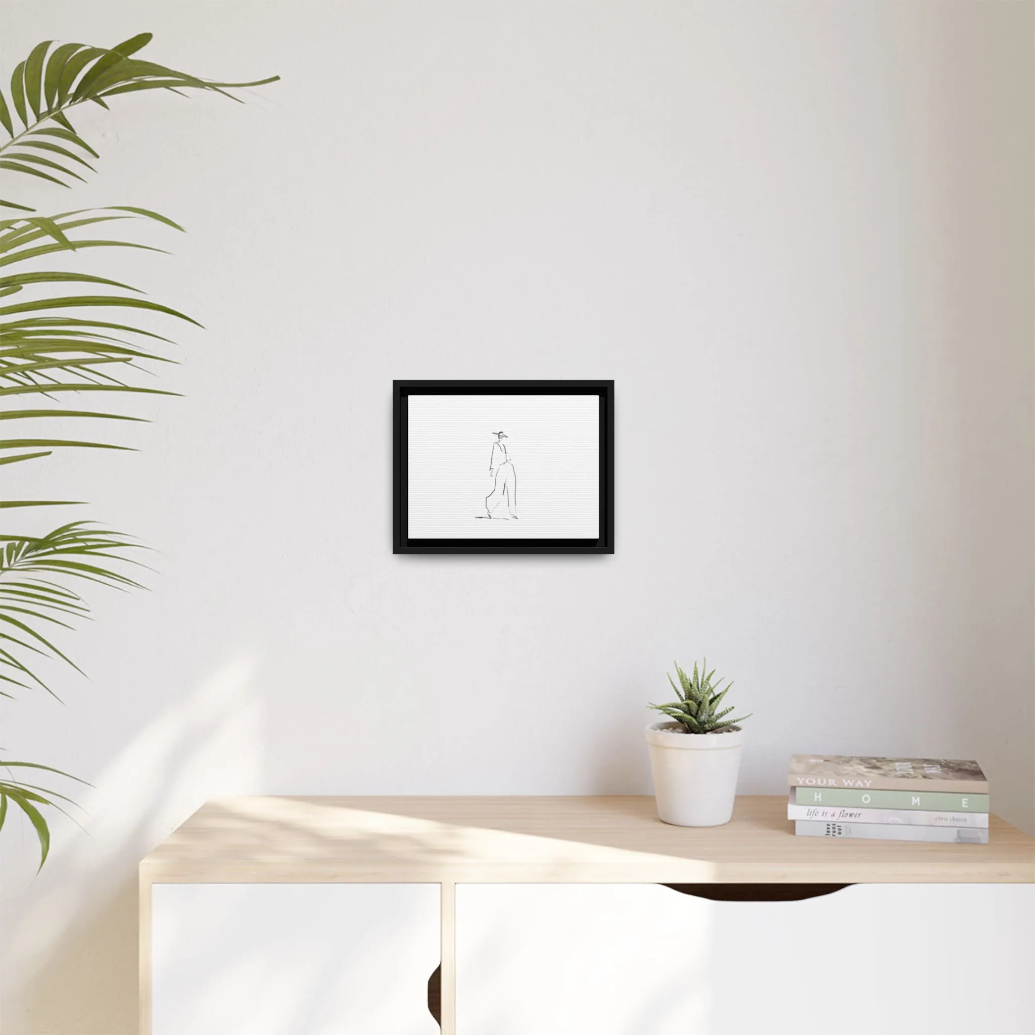 Chic Fashion Illustration Canvas Print - Framed Art Decor