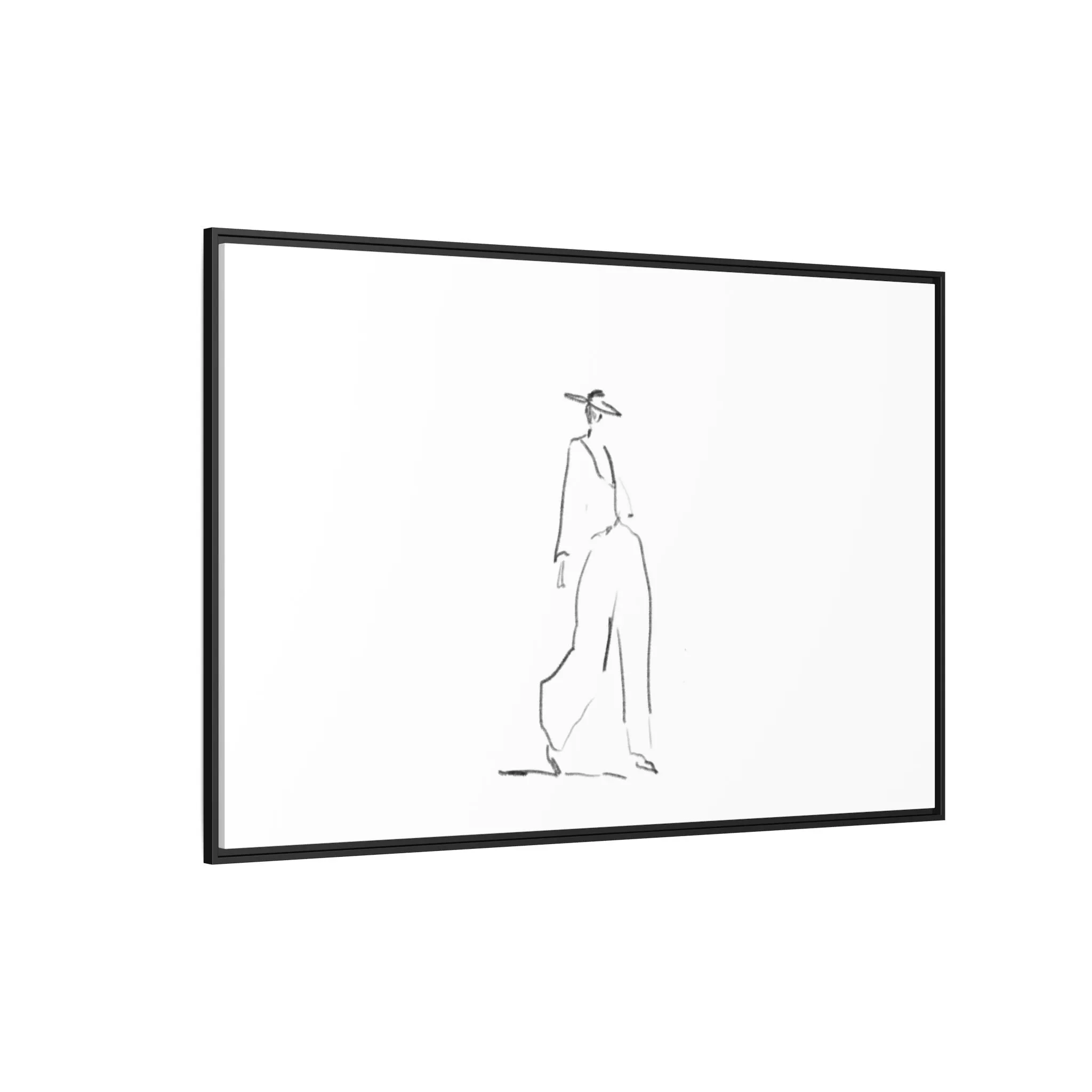 Chic Fashion Illustration Canvas Print - Framed Art Decor