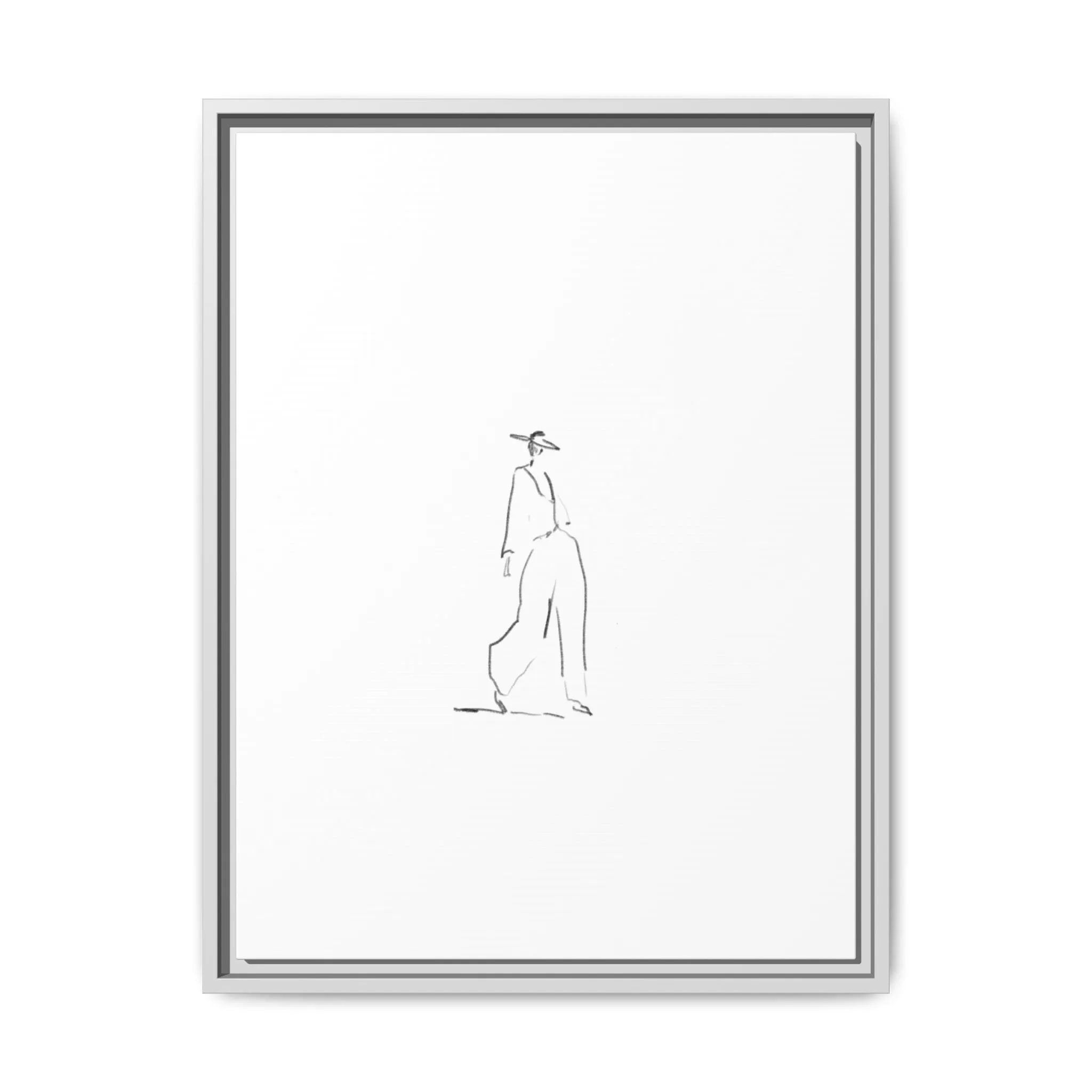 Chic Fashion Illustration Canvas Print - Framed Art Decor