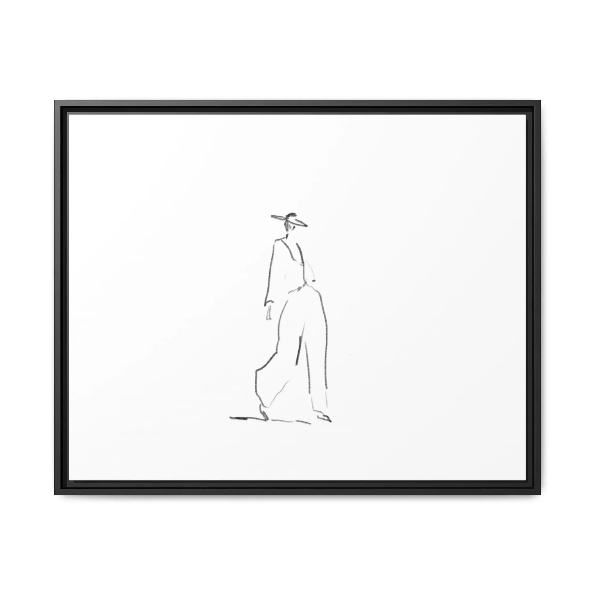 Chic Fashion Illustration Canvas Print - Framed Art Decor