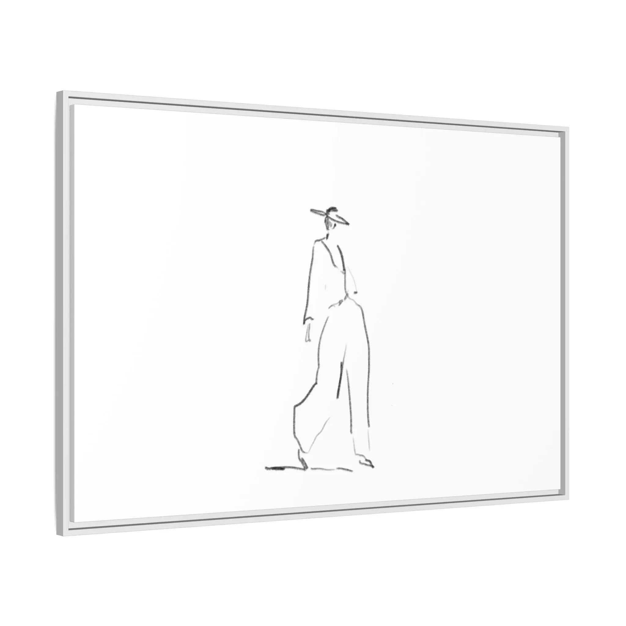 Chic Fashion Illustration Canvas Print - Framed Art Decor