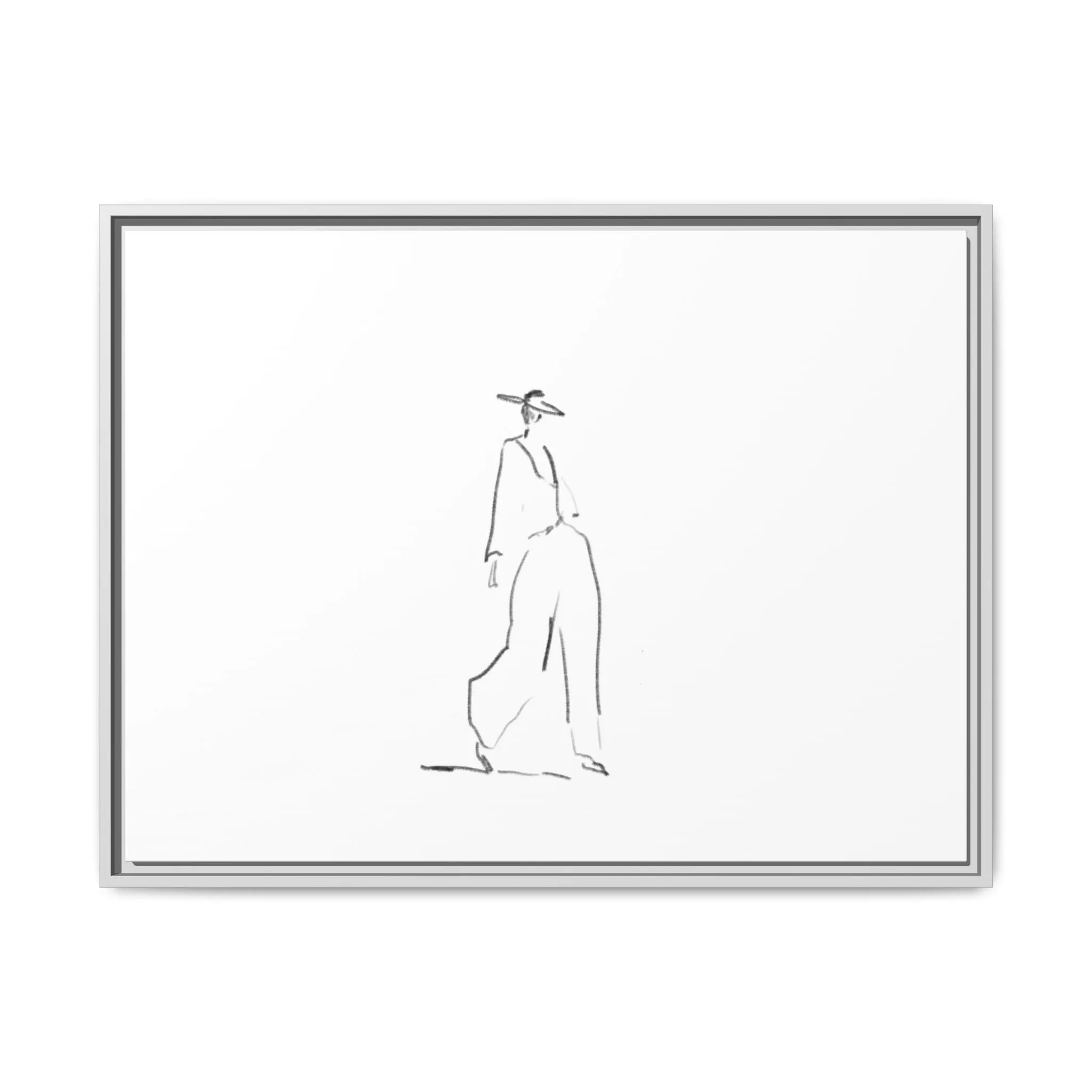 Chic Fashion Illustration Canvas Print - Framed Art Decor