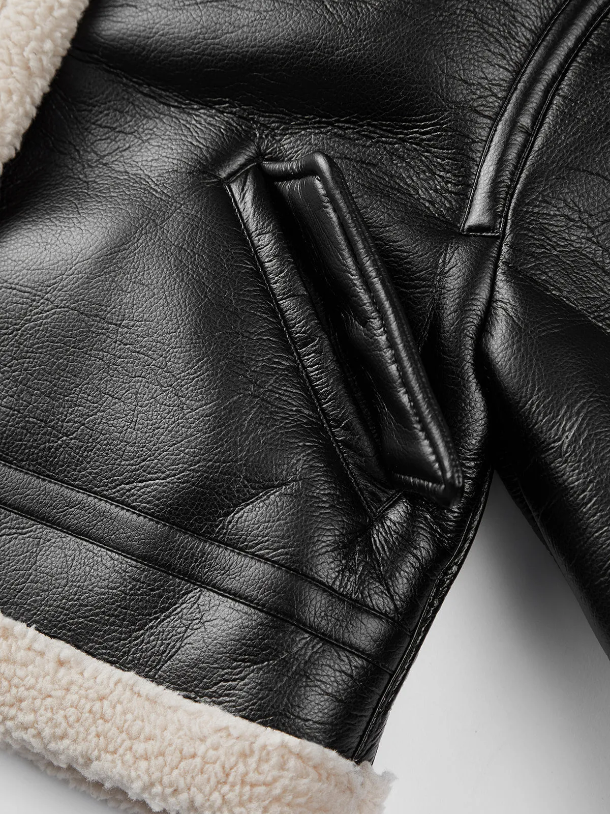 Chicmy-Winter Outfits Christmas Thanksgiving Gift New Year's Eve Outfits Streetwear Fashion Sherpa Lined Shearling Leather Flight Jacket