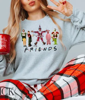 Christmas Friends Crewneck Sweatshirt- 2 COLORS