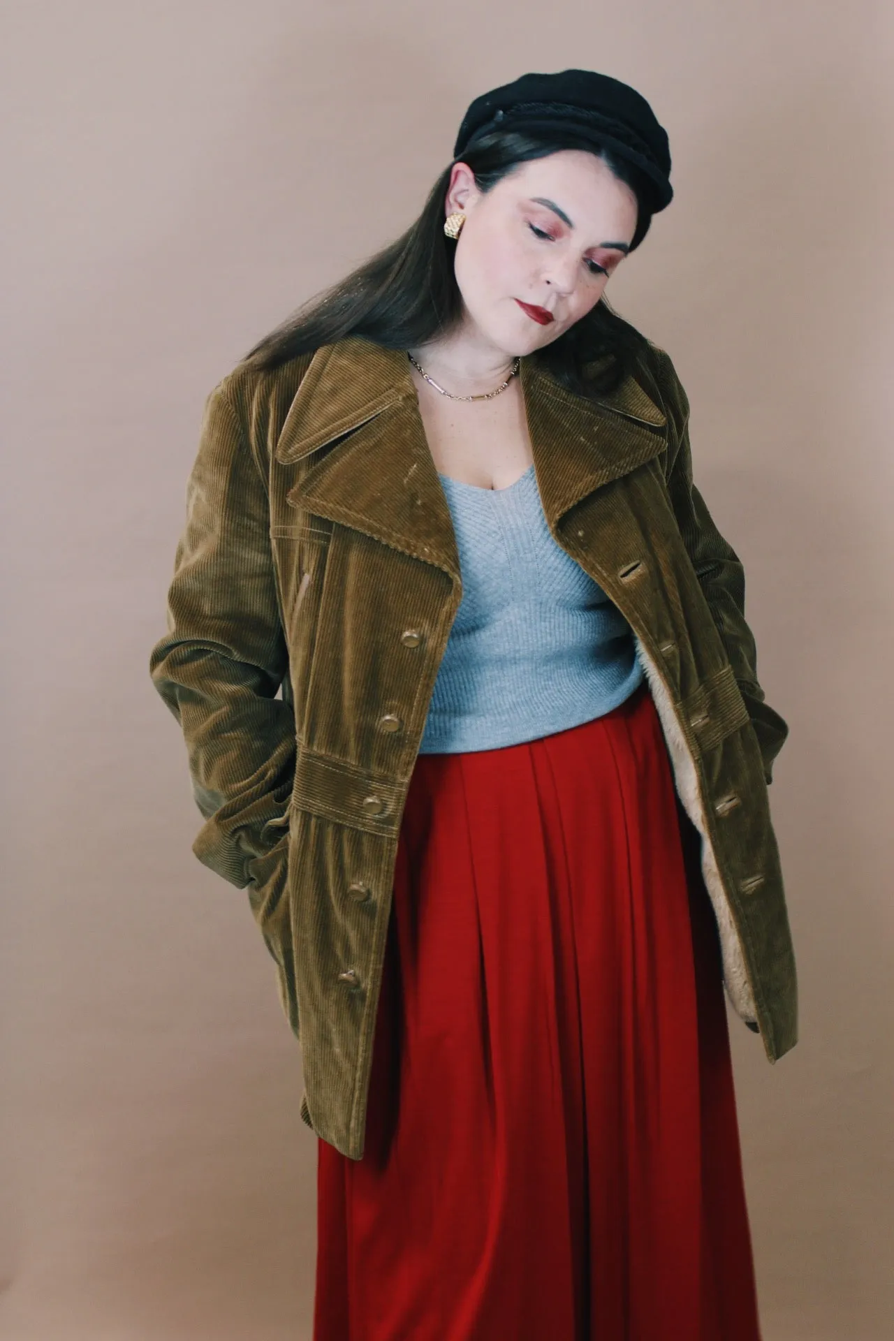 Corduroy Pea Coat