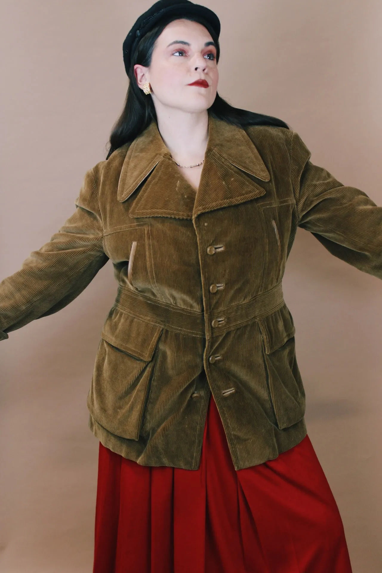 Corduroy Pea Coat