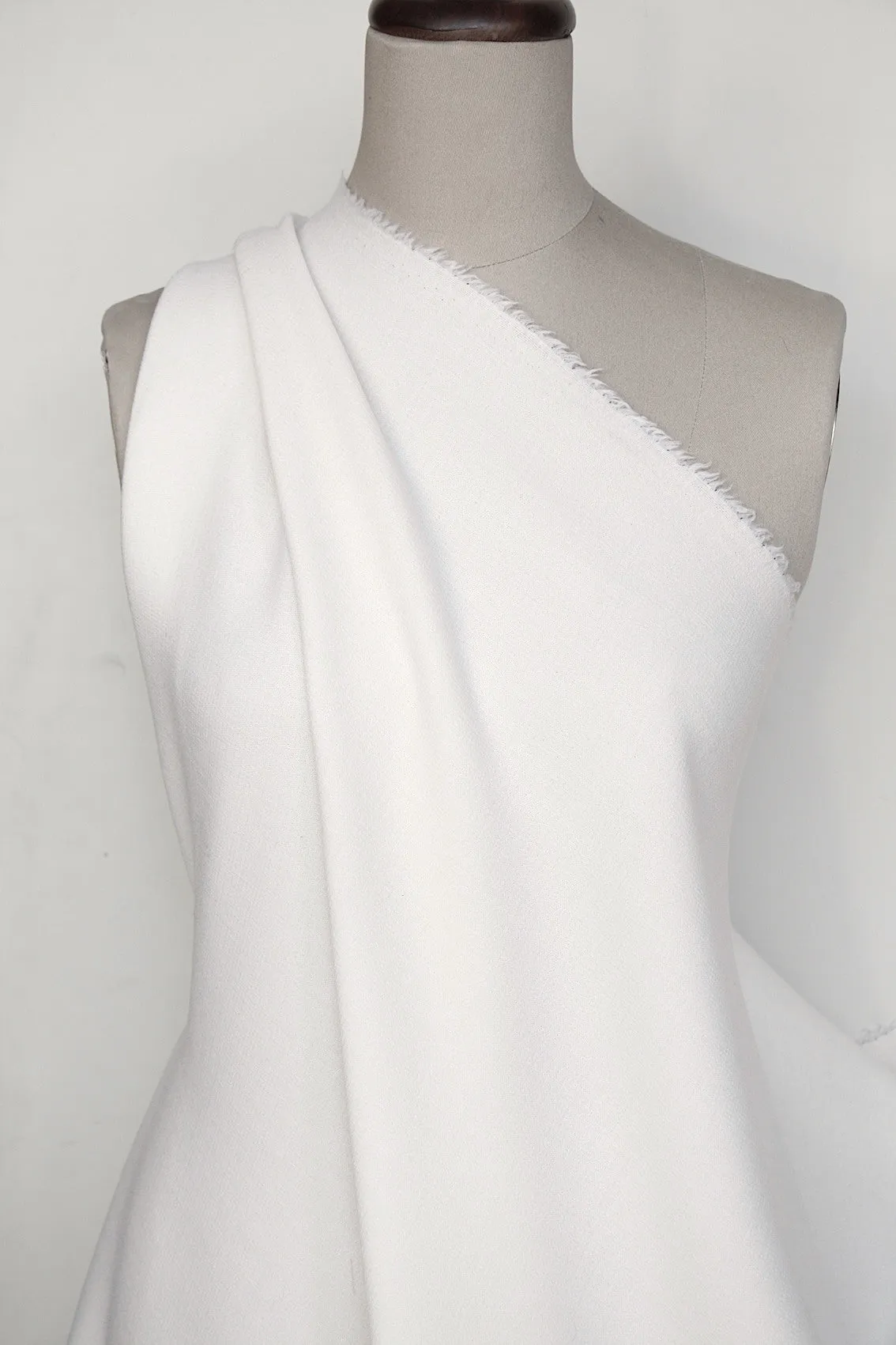 Cream Double Wool Crepe
