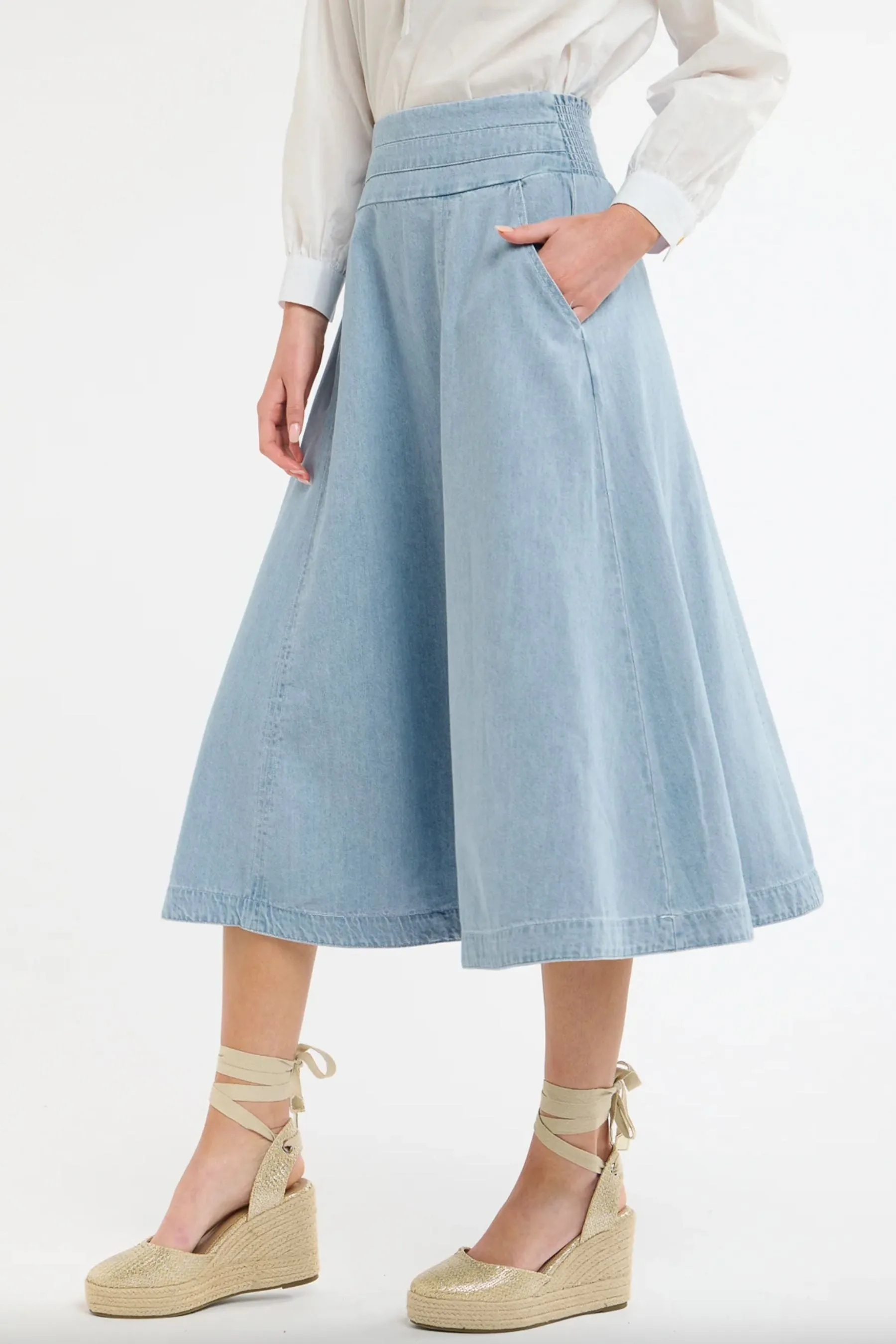 Dakota Skirt | Light Wash Denim